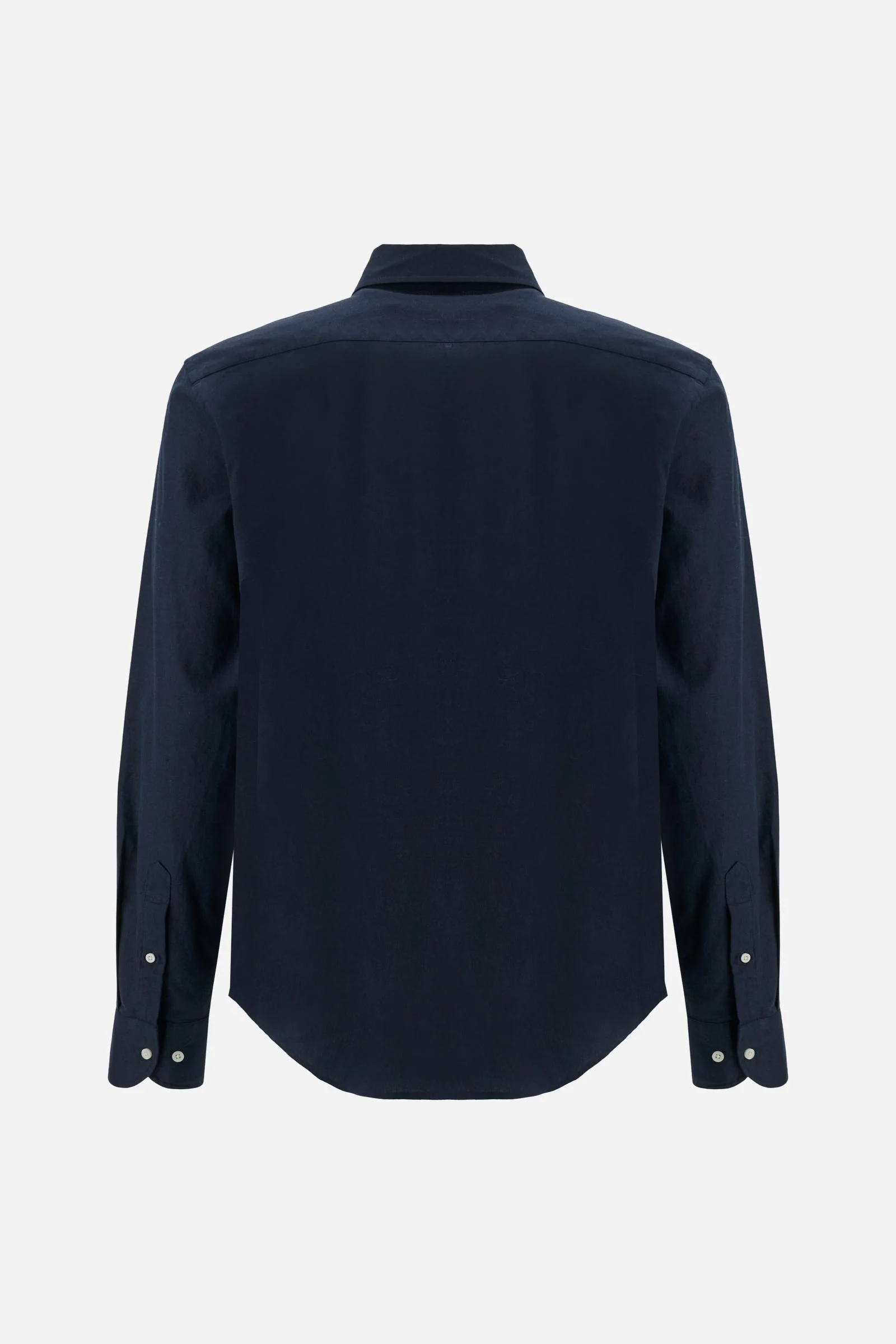 Herren Regular Fit Hemd aus Baumwolle und Leinen mit kleinem Logo - Rodolfo - Image 6