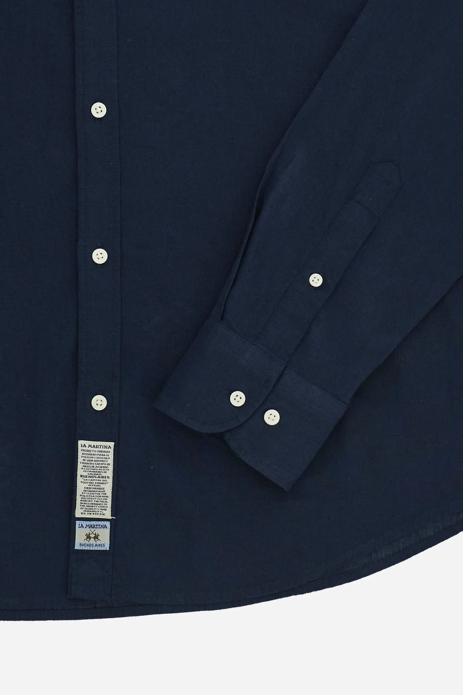 Herren Regular Fit Hemd aus Baumwolle und Leinen mit kleinem Logo - Rodolfo - Image 7
