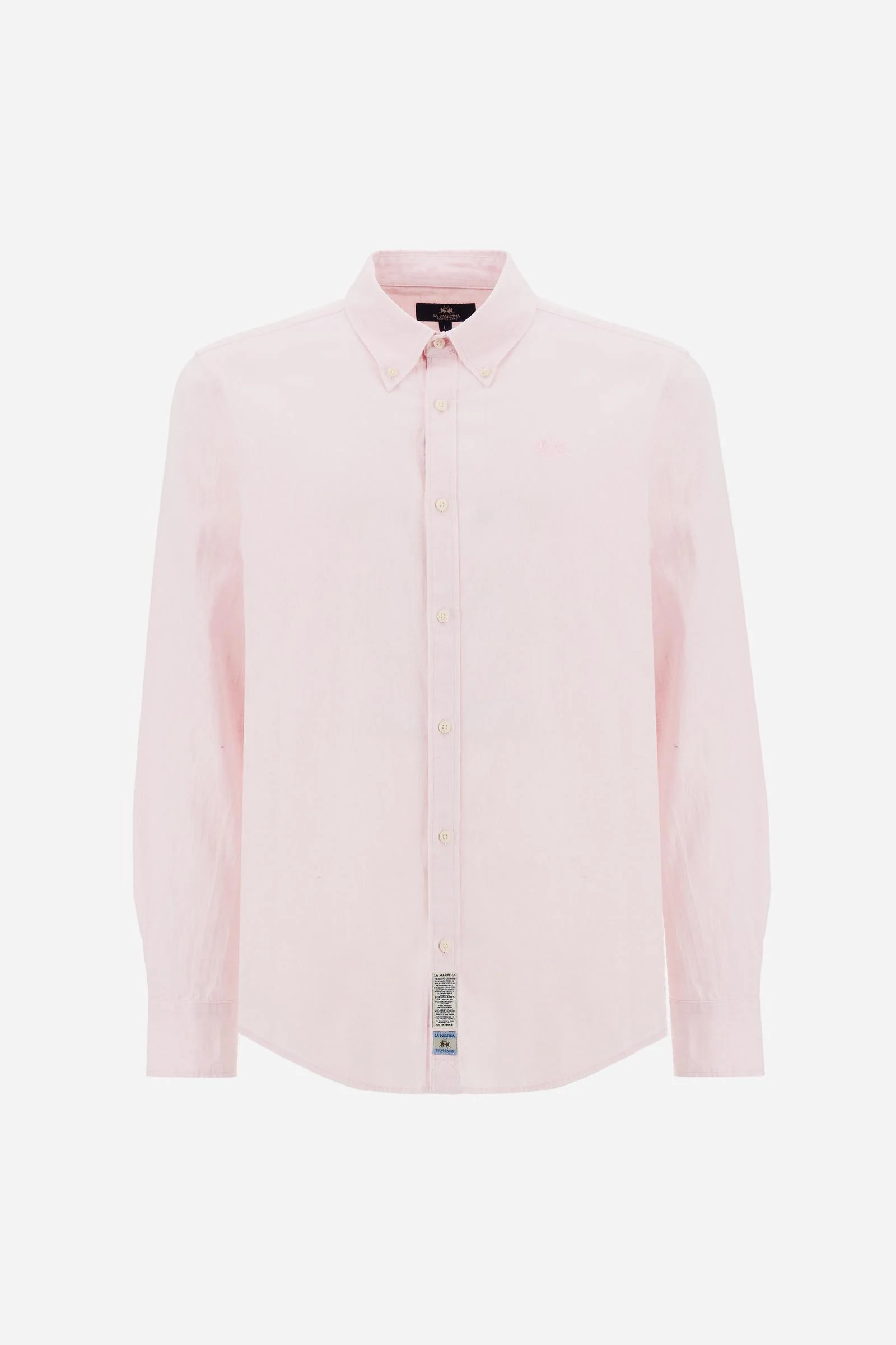 Herren Regular Fit Hemd aus Baumwolle und Leinen mit kleinem Logo - Rodolfo - Image 5
