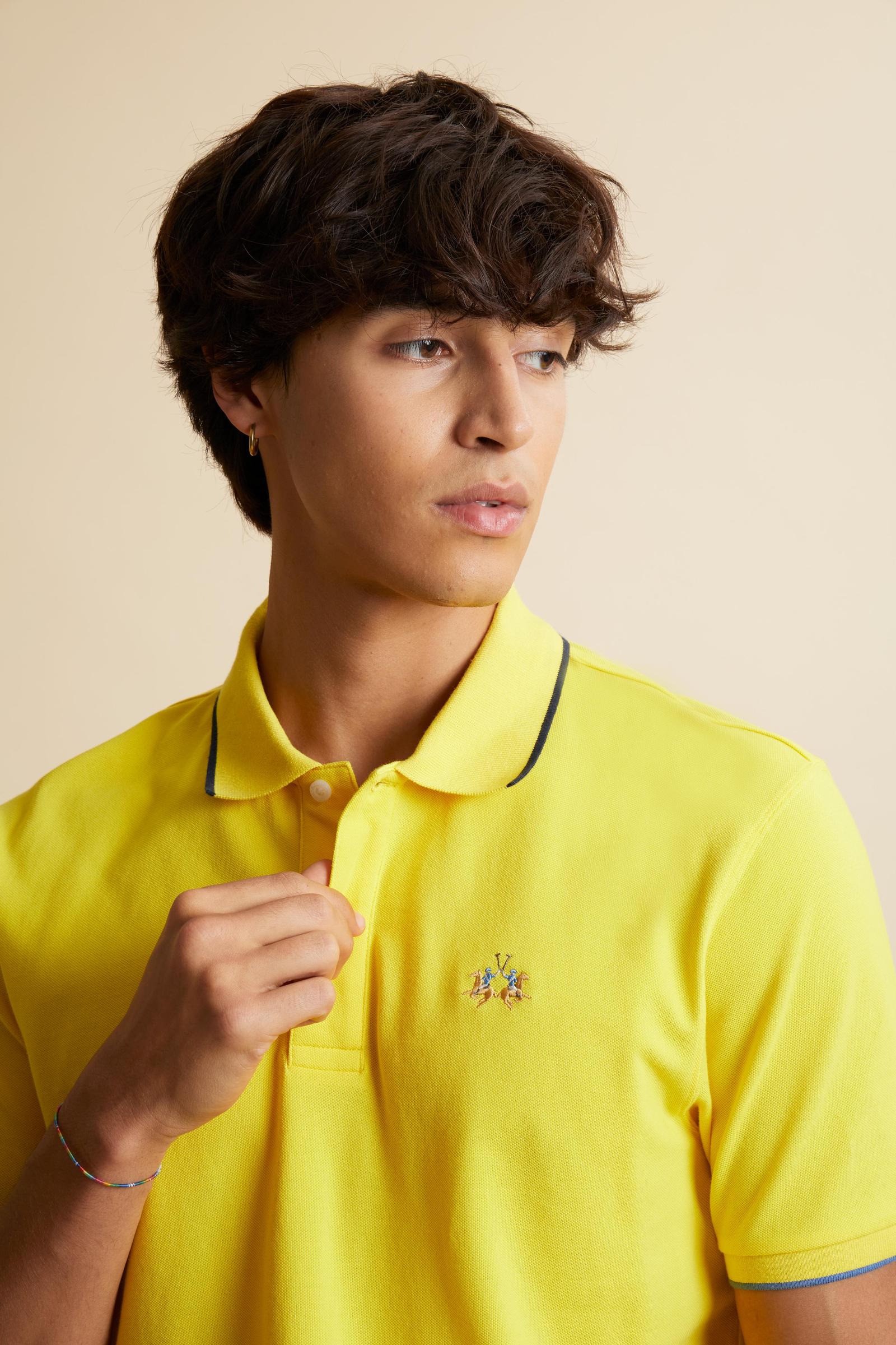 Herren Regular-Fit Poloshirt aus Stretch-Piqué Essential – Russell - Image 3