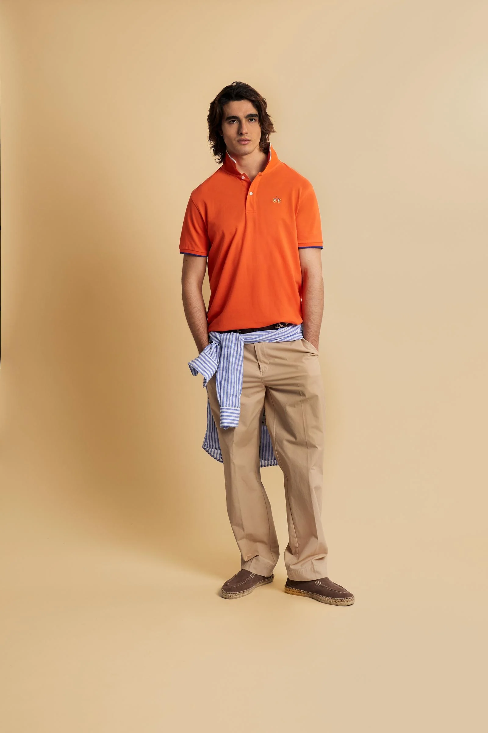 Herren Regular-Fit Poloshirt aus Stretch-Piqué Essential – Russell - Image 2