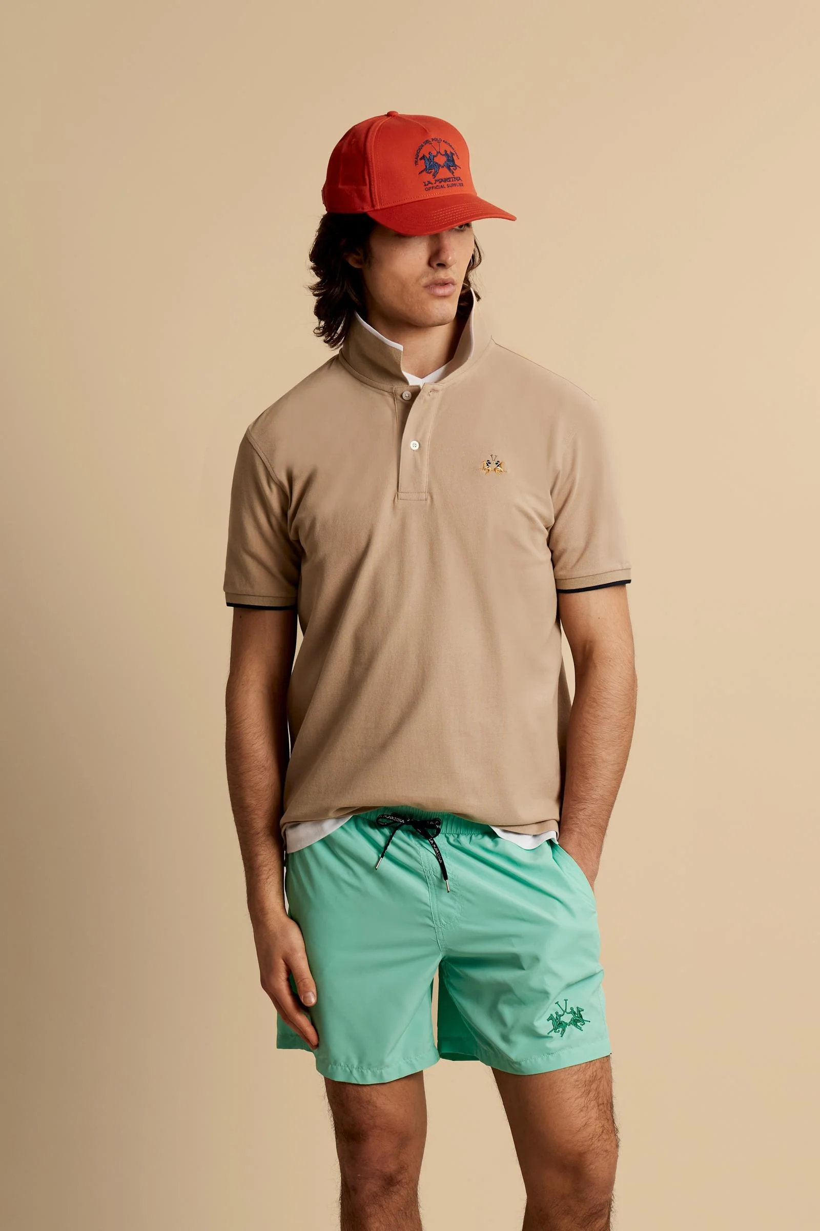 Herren Regular-Fit Poloshirt aus Stretch-Piqué Essential – Russell