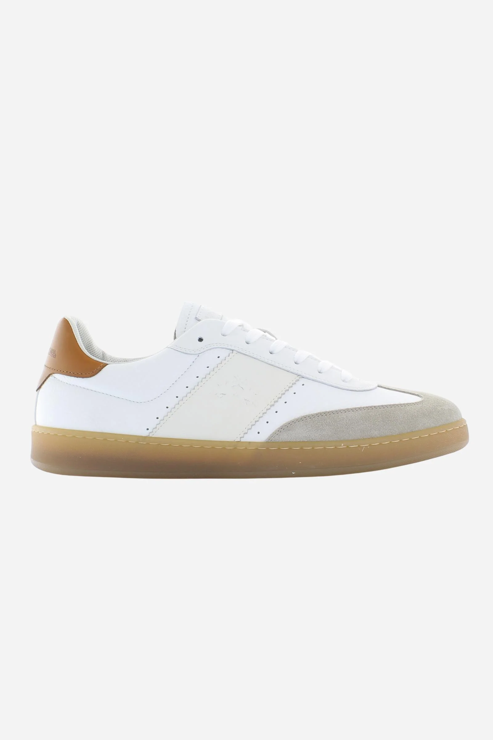 Herren Retro Court Sneaker aus Leder und Veloursleder – Sage