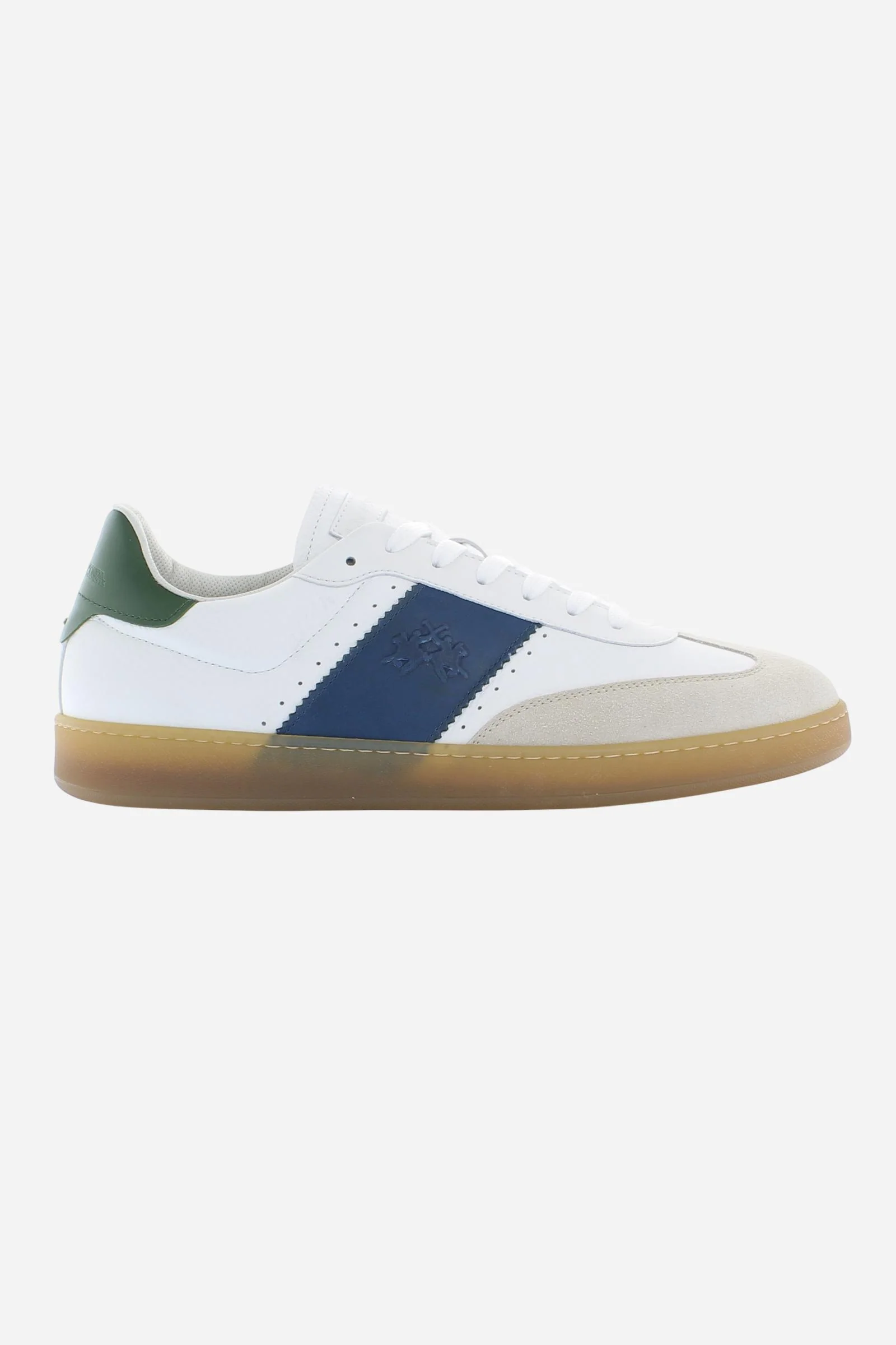 Herren Retro Court Sneaker aus Leder und Veloursleder – Sage