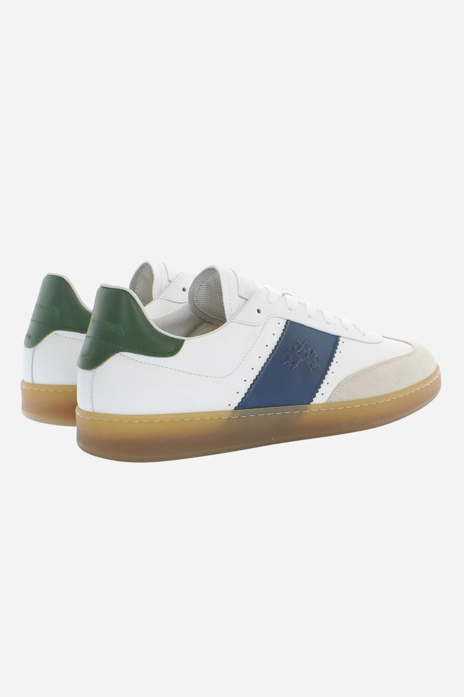 Herren Retro Court Sneaker aus Leder und Veloursleder – Sage - Image 3