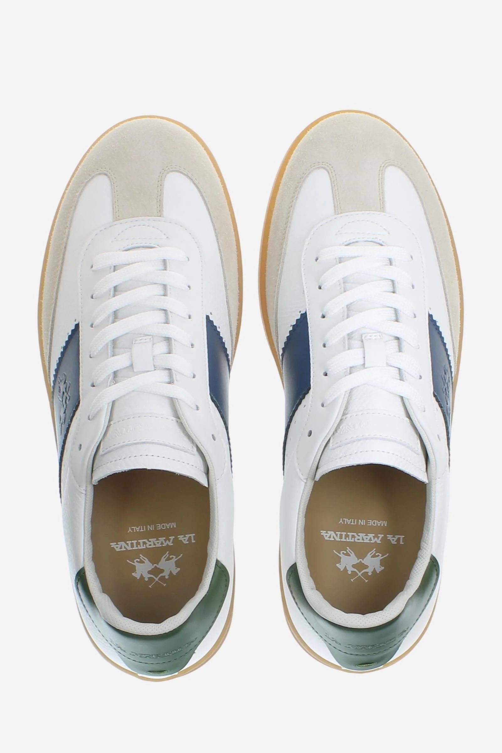 Herren Retro Court Sneaker aus Leder und Veloursleder – Sage - Image 4