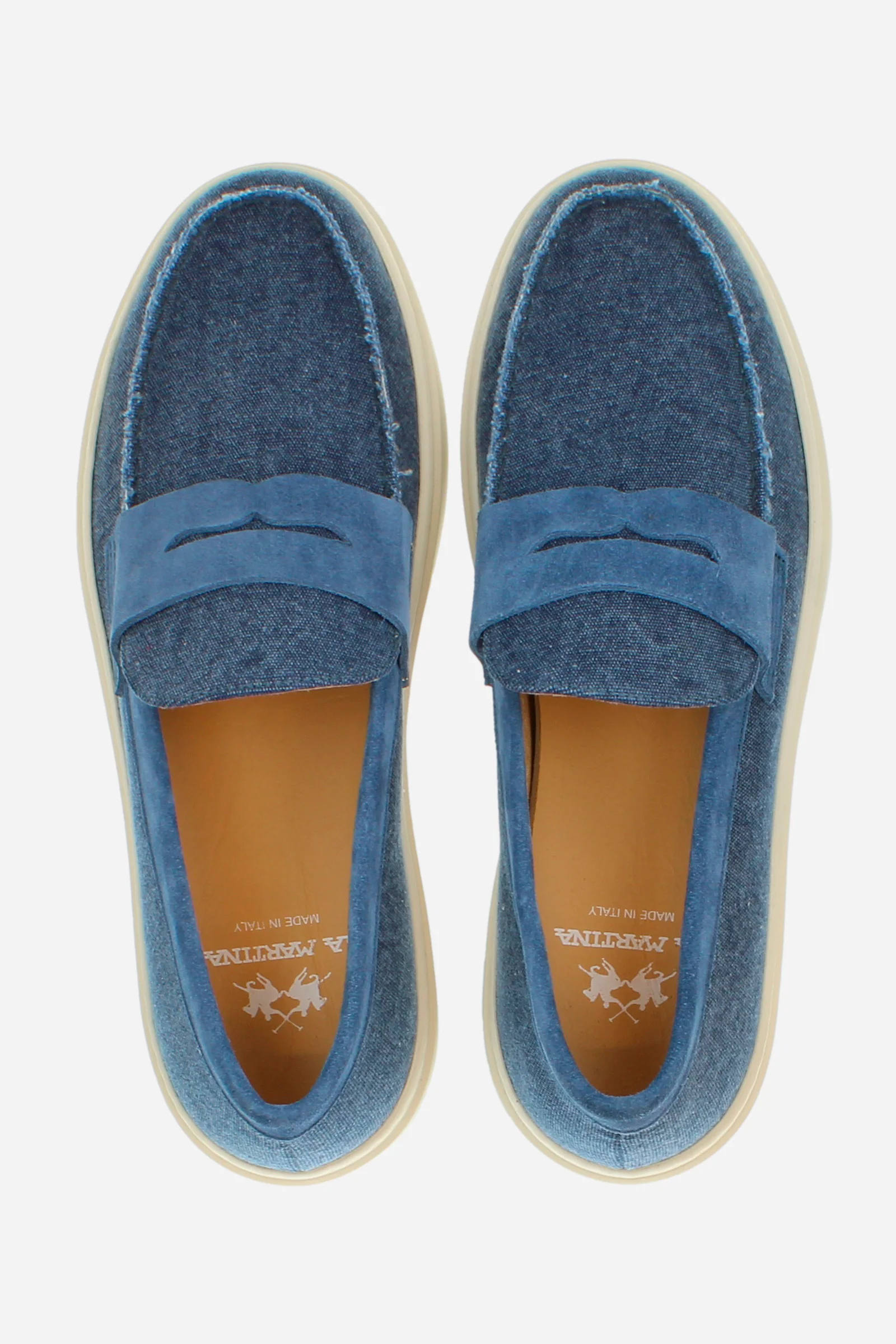 Herren-Slip-on-Mokassin aus Canvas und Wildleder - Image 4