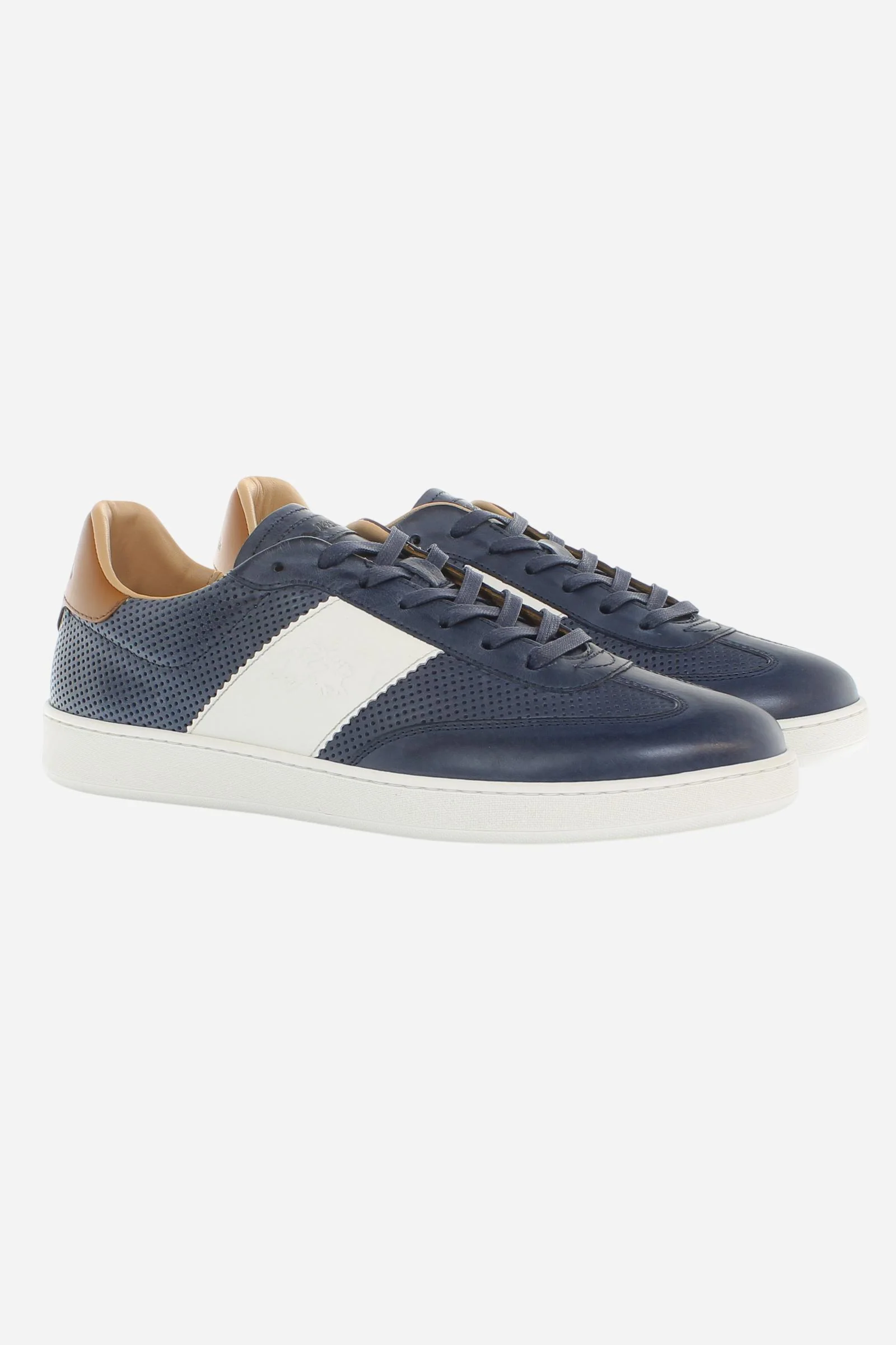 Herren Sneaker aus vegetabil gegerbtem Leder mit Kontraststreifen – Core Sage - Image 2