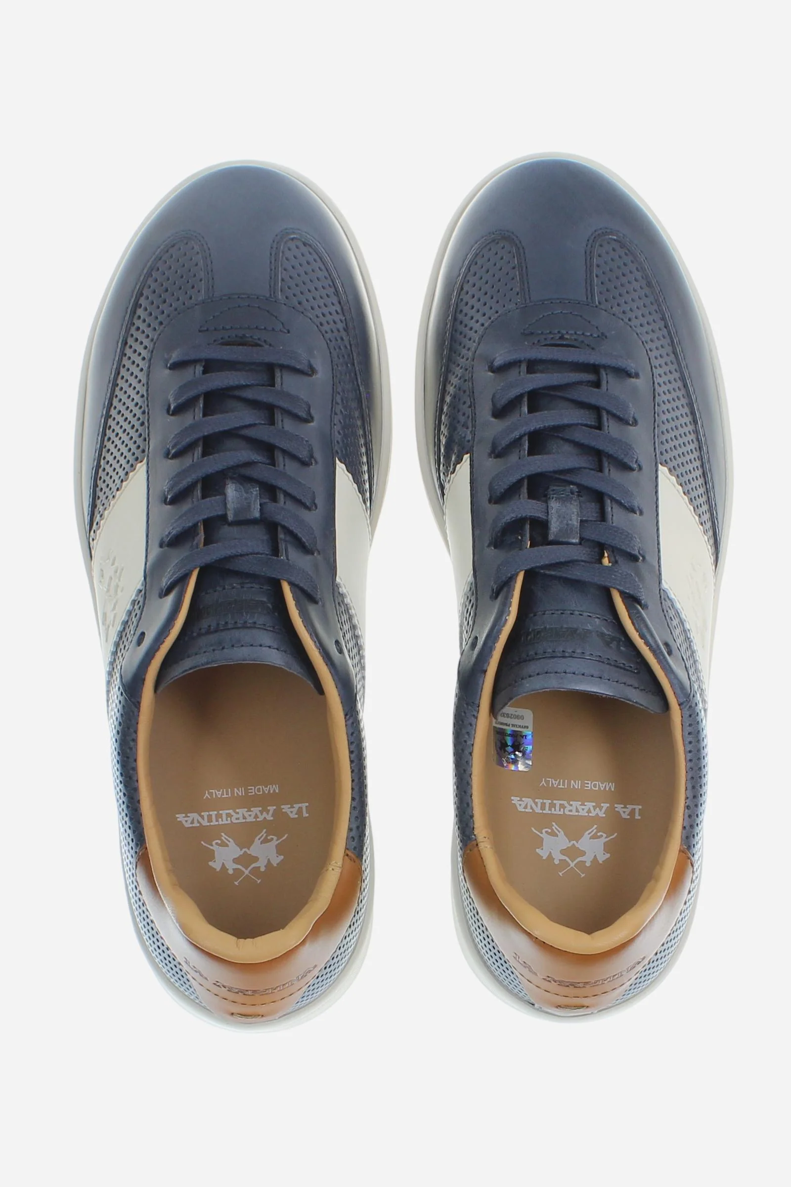 Herren Sneaker aus vegetabil gegerbtem Leder mit Kontraststreifen – Core Sage - Image 4
