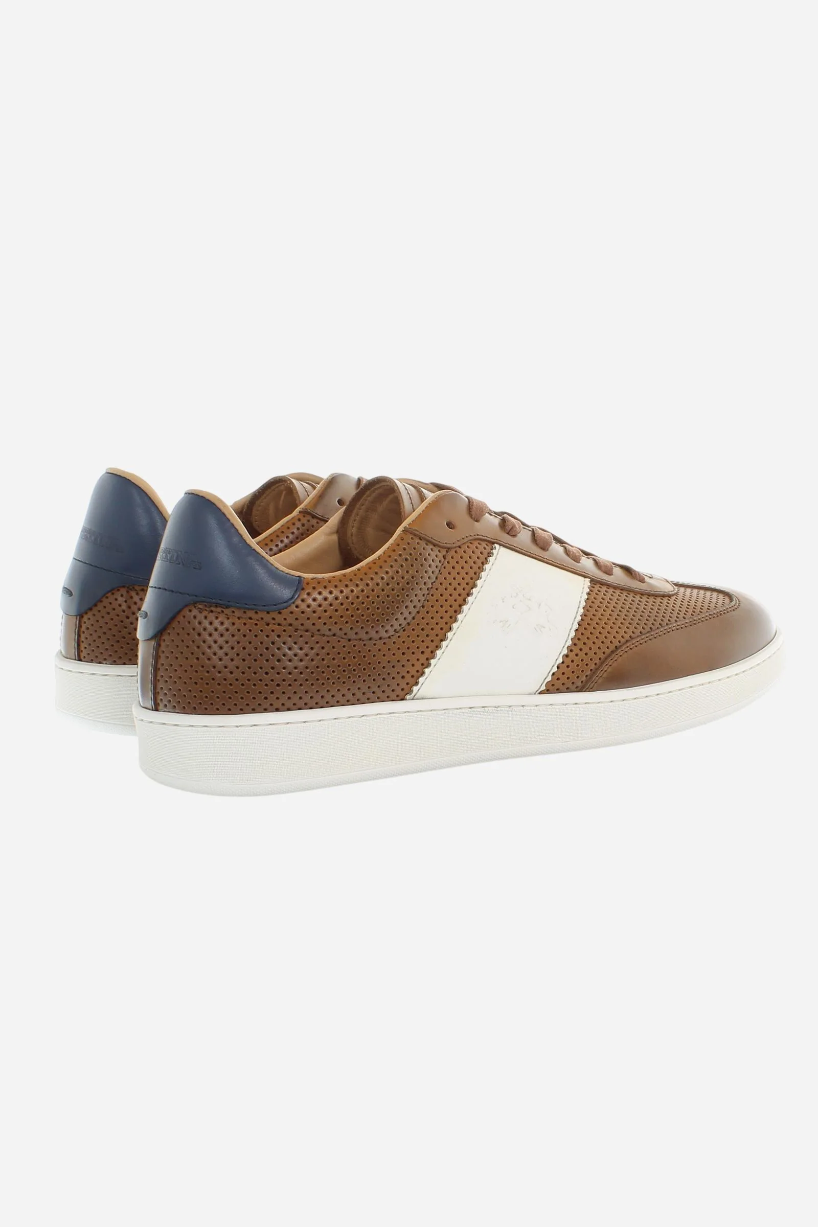 Herren Sneaker aus vegetabil gegerbtem Leder mit Kontraststreifen – Core Sage - Image 3
