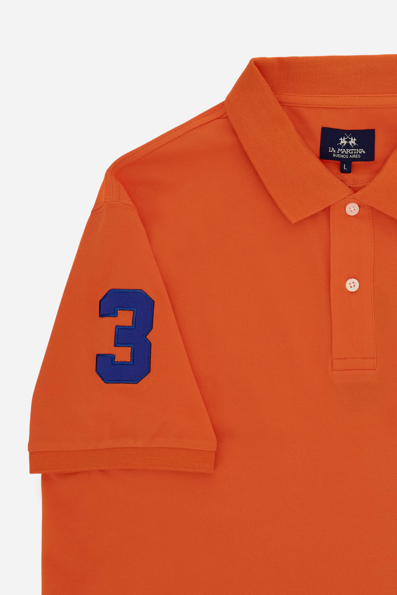 Herren-Stretch-Piqué-Poloshirt mit Nummer am Ärmel – Ray - Image 7