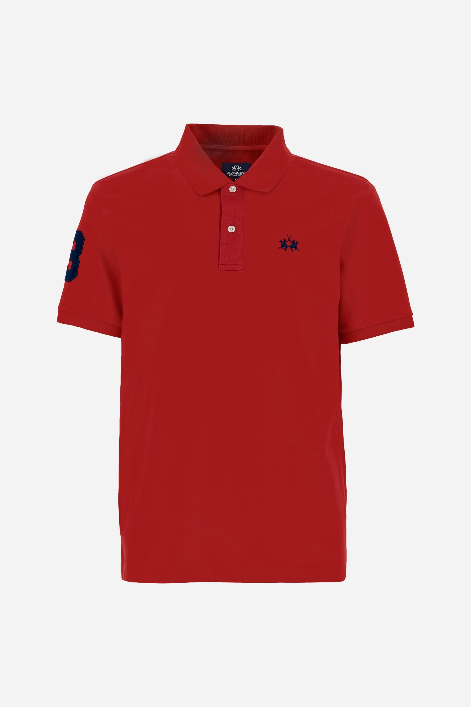 Herren-Stretch-Piqué-Poloshirt mit Nummer am Ärmel – Ray - Image 5