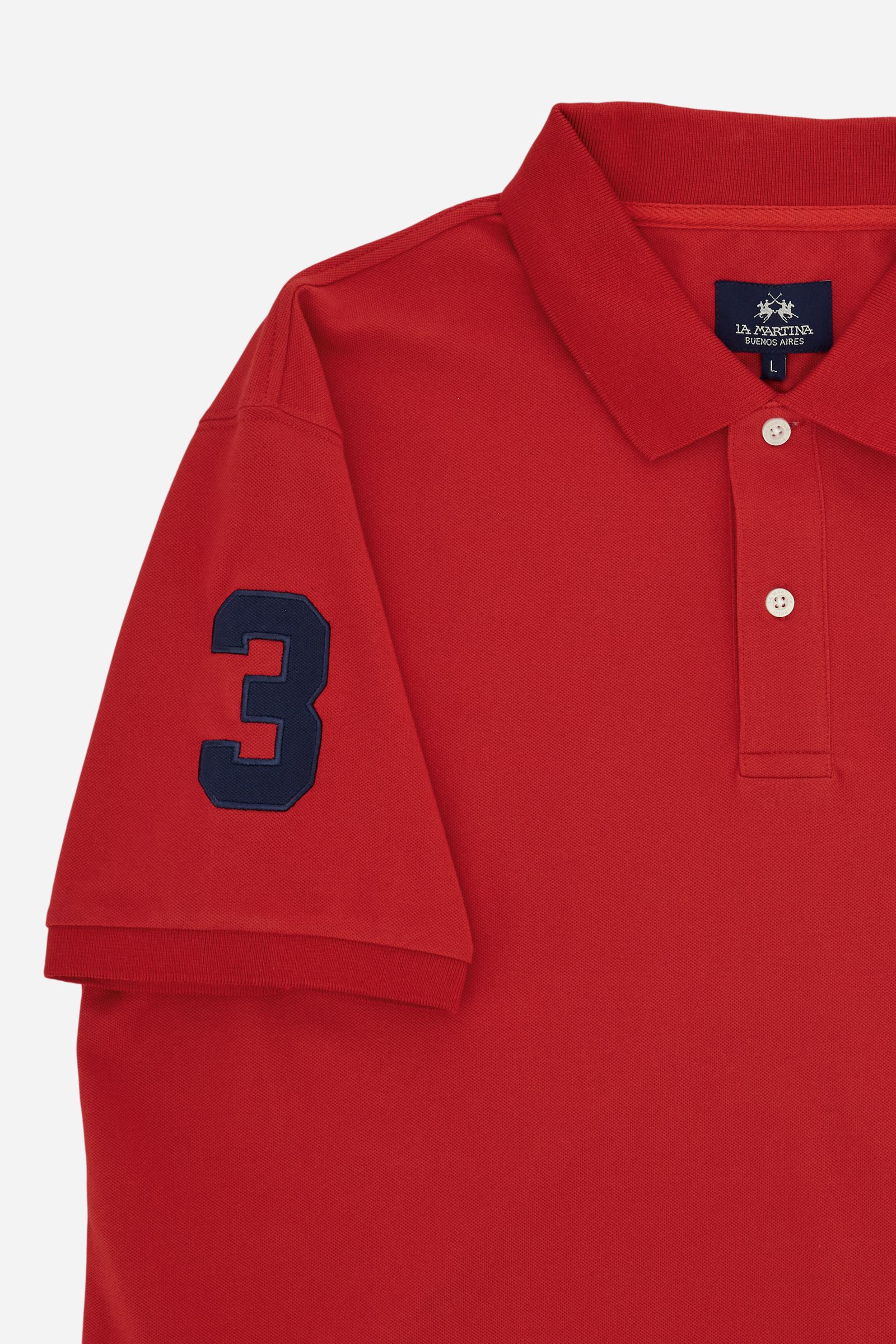 Herren-Stretch-Piqué-Poloshirt mit Nummer am Ärmel – Ray - Image 7