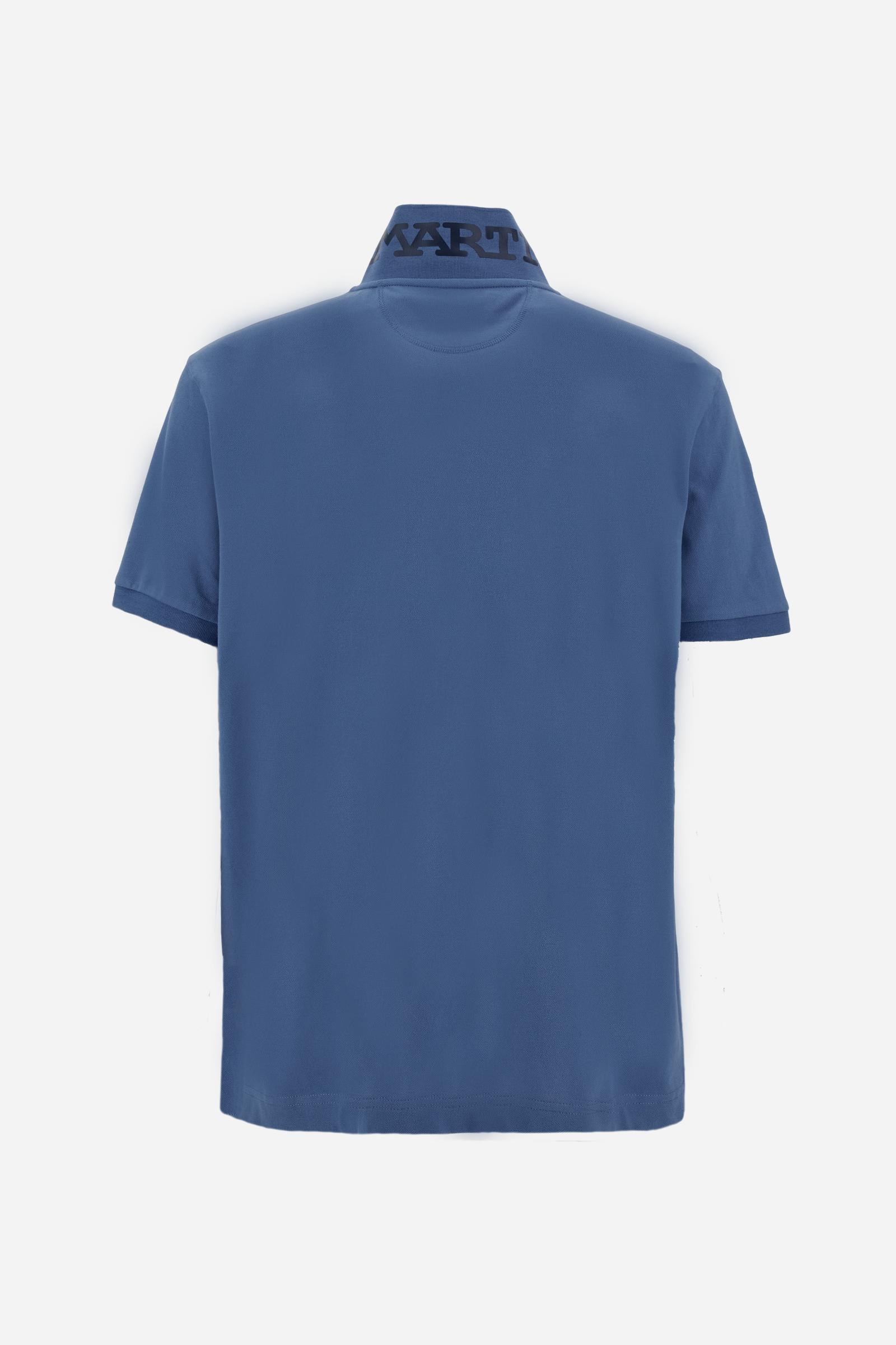 Herren-Stretch-Piqué-Poloshirt mit Nummer am Ärmel – Ray - Image 6