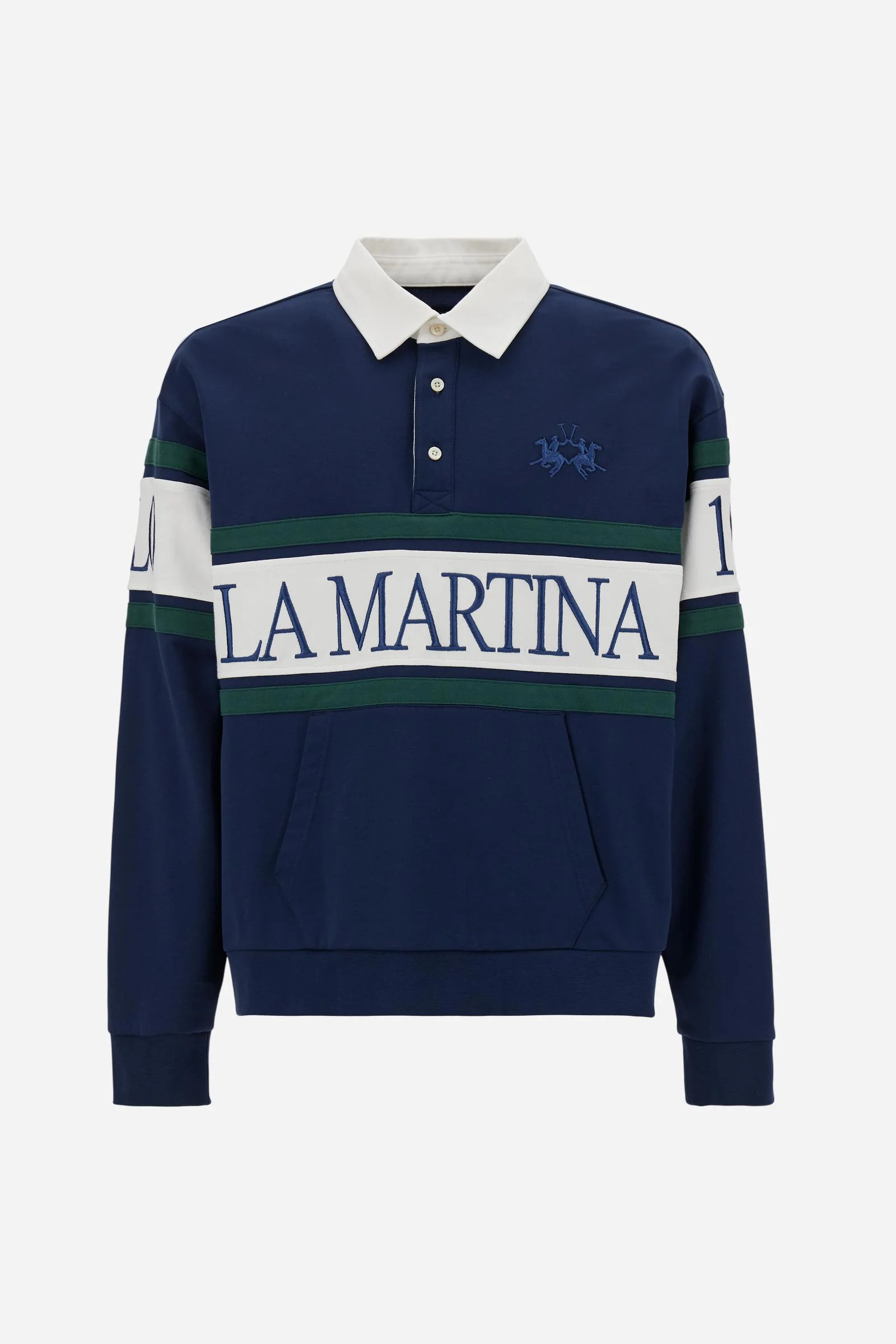 Herren Sweatshirt aus French Terry mit Kontraststreifen - Chente - Image 5