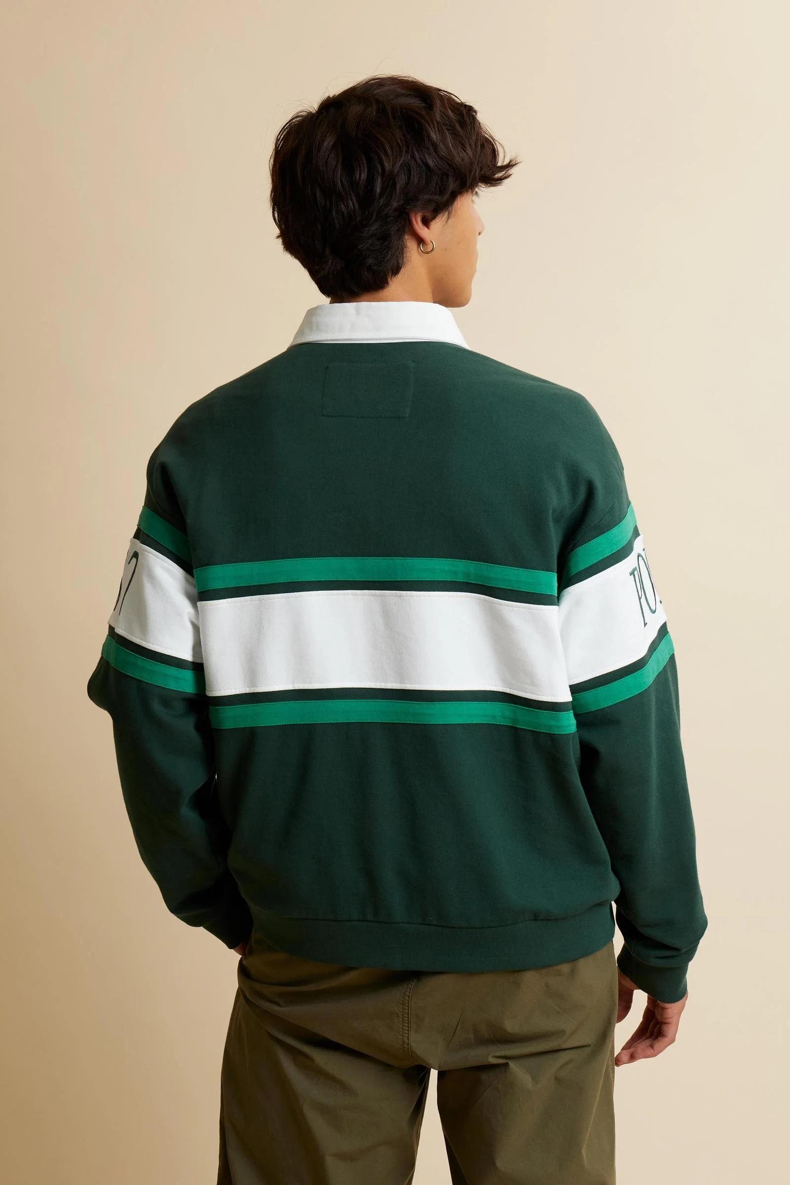 Herren Sweatshirt aus French Terry mit Kontraststreifen - Chente - Image 4