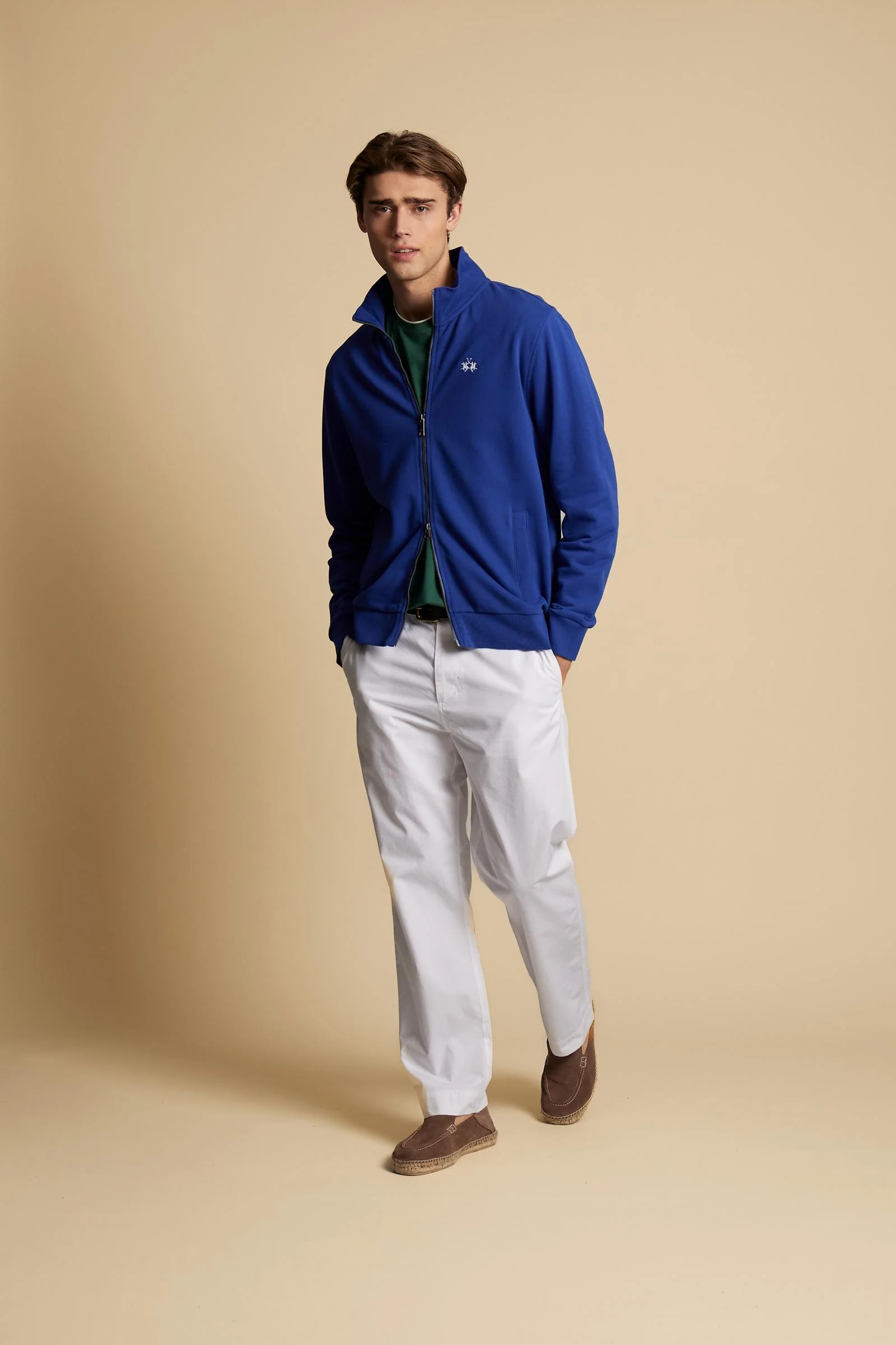 Herren Sweatshirt mit durchgehendem Reißverschluss aus Baumwoll-French-Terry – Caden - Image 2