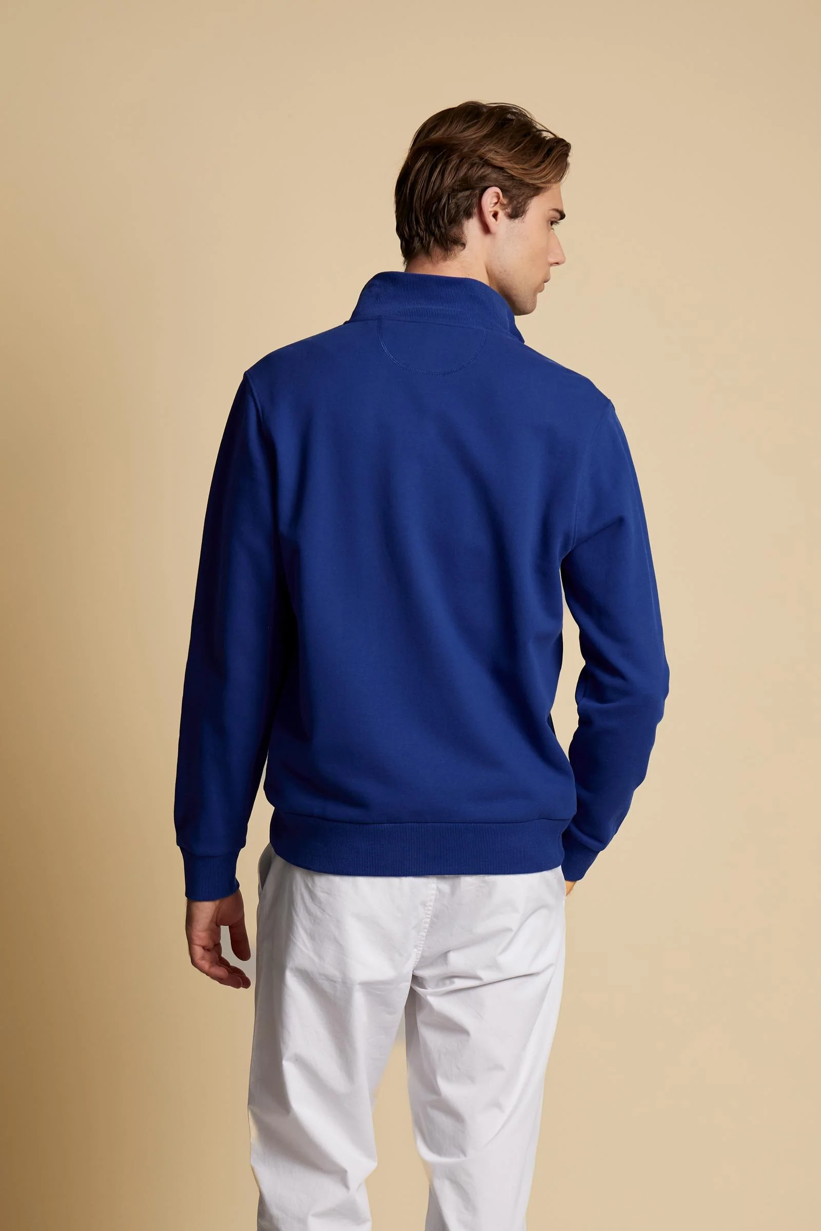Herren Sweatshirt mit durchgehendem Reißverschluss aus Baumwoll-French-Terry – Caden - Image 4