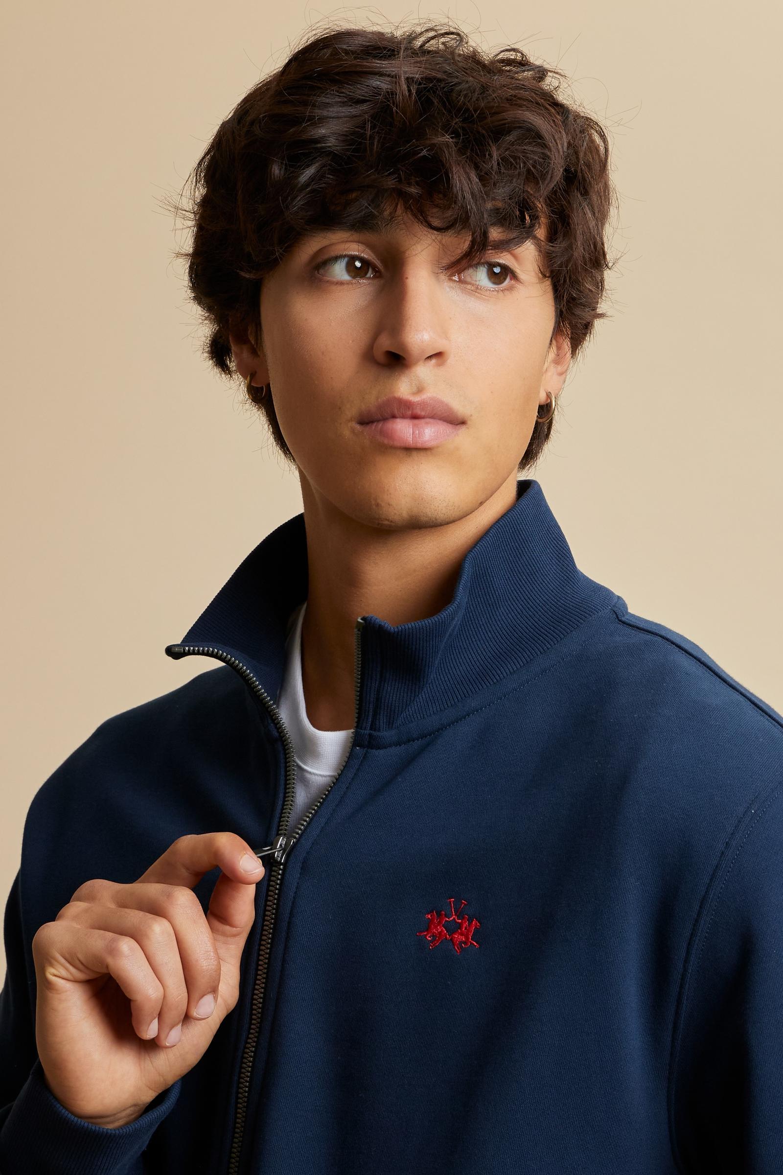 Herren Sweatshirt mit durchgehendem Reißverschluss aus Baumwoll-French-Terry – Caden - Image 3