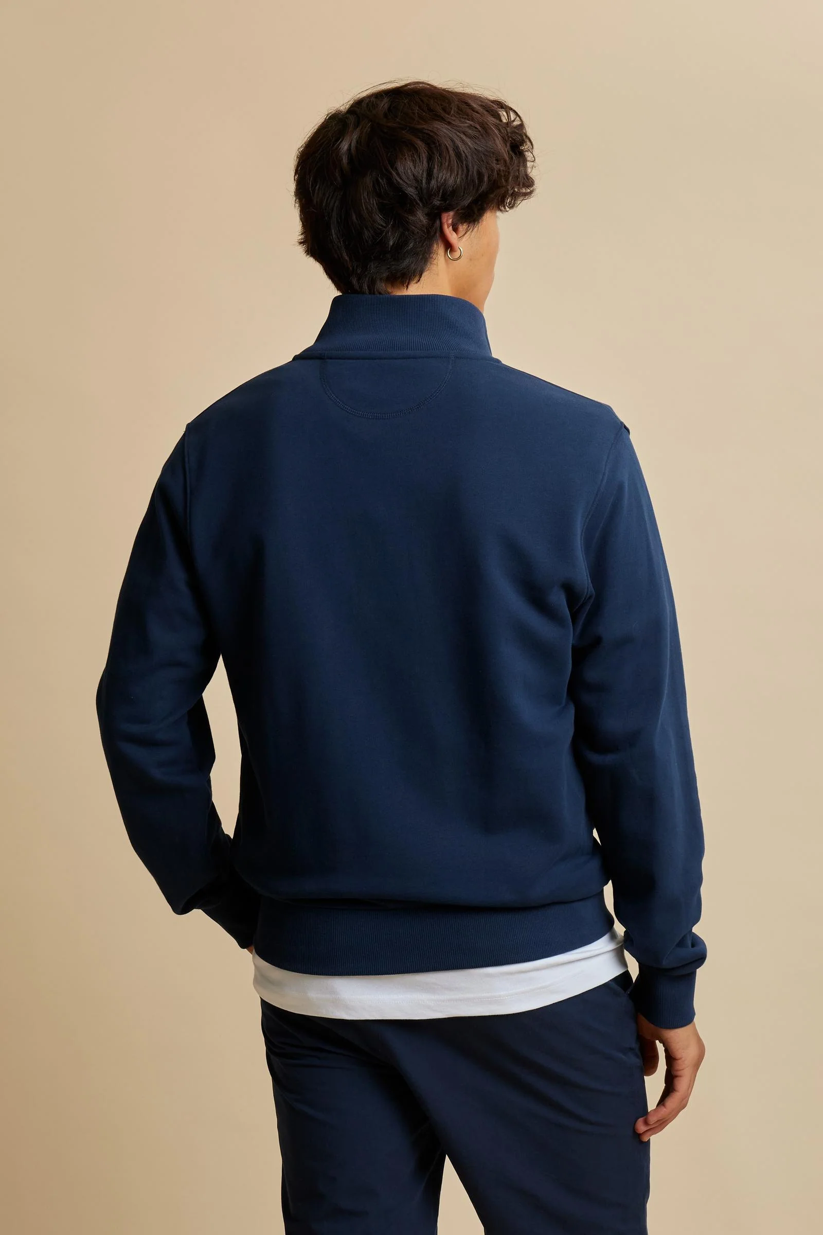 Herren Sweatshirt mit durchgehendem Reißverschluss aus Baumwoll-French-Terry – Caden - Image 4