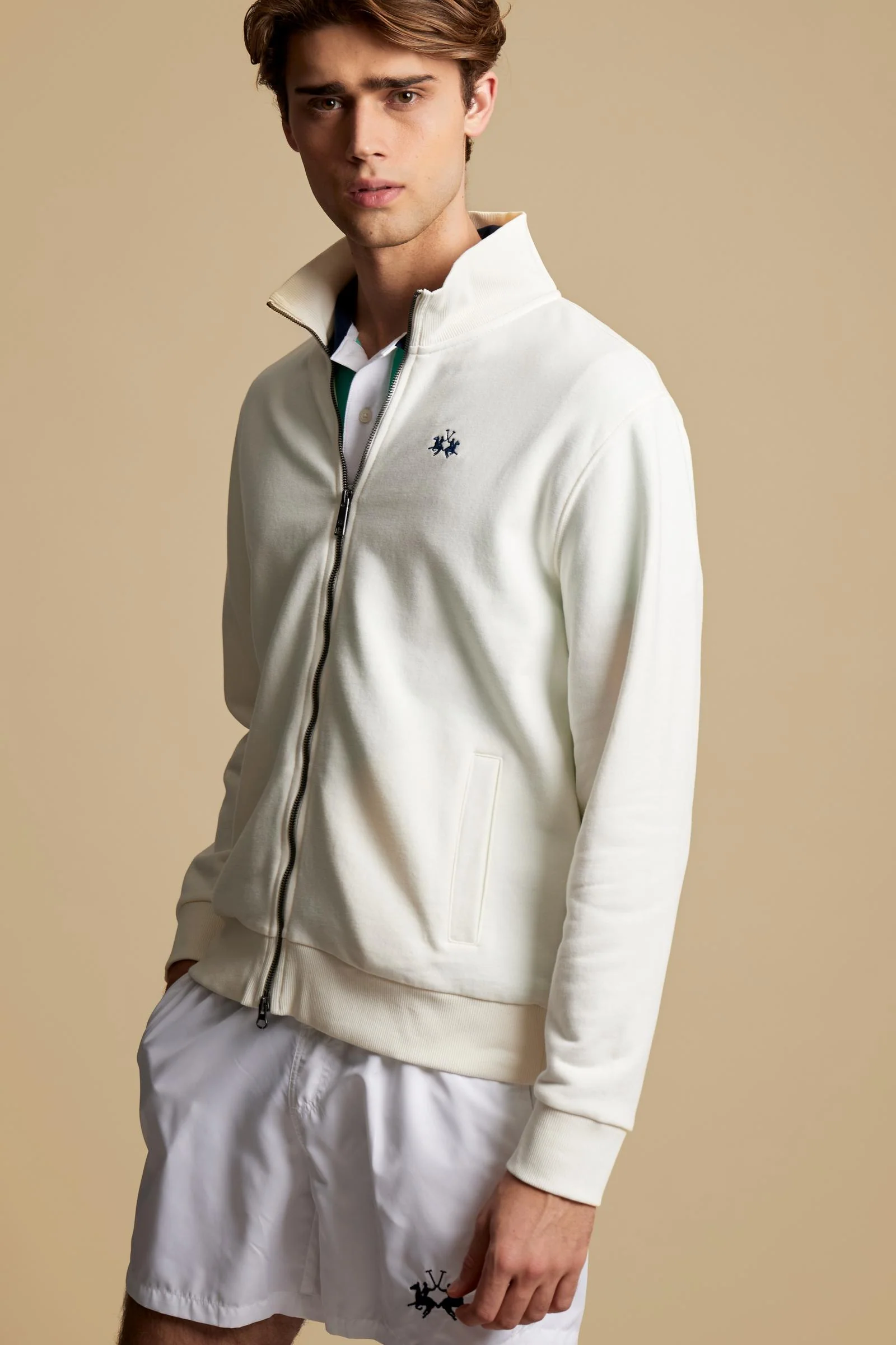 Herren Sweatshirt mit durchgehendem Reißverschluss aus Baumwoll-French-Terry – Caden - Image 3