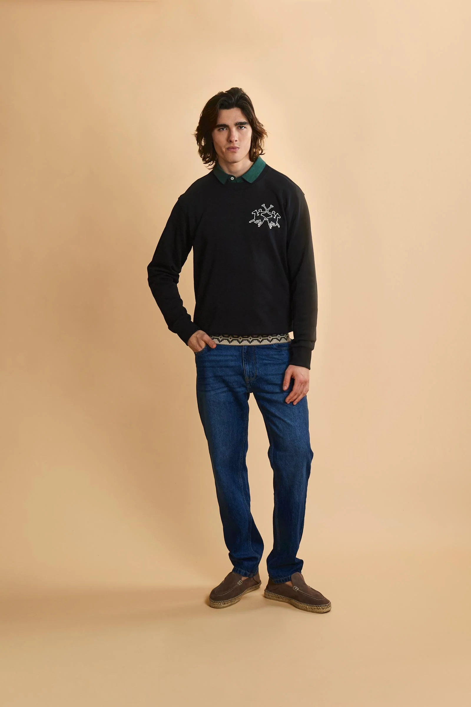 Herren Sweatshirt mit Rundhalsausschnitt aus French Terry mit Maxi-Logo - Chuy - Image 2