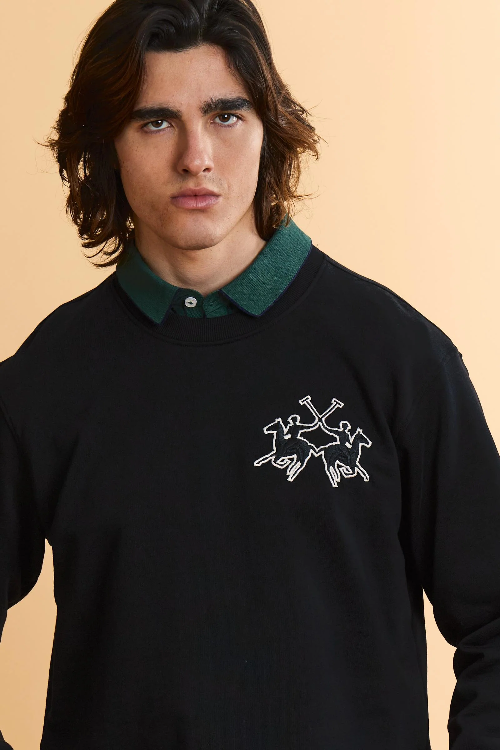 Herren Sweatshirt mit Rundhalsausschnitt aus French Terry mit Maxi-Logo - Chuy - Image 3