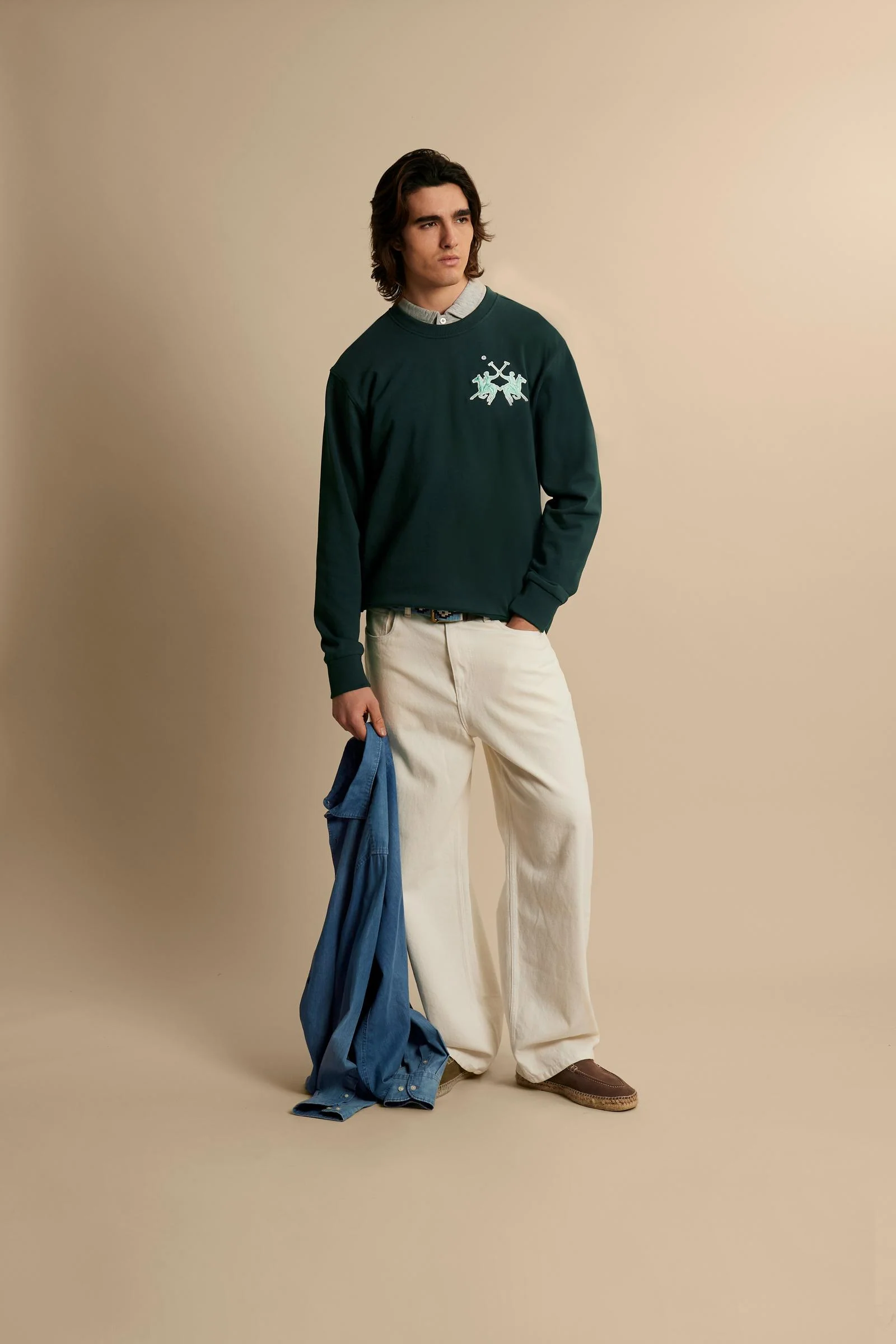 Herren Sweatshirt mit Rundhalsausschnitt aus French Terry mit Maxi-Logo - Chuy - Image 2