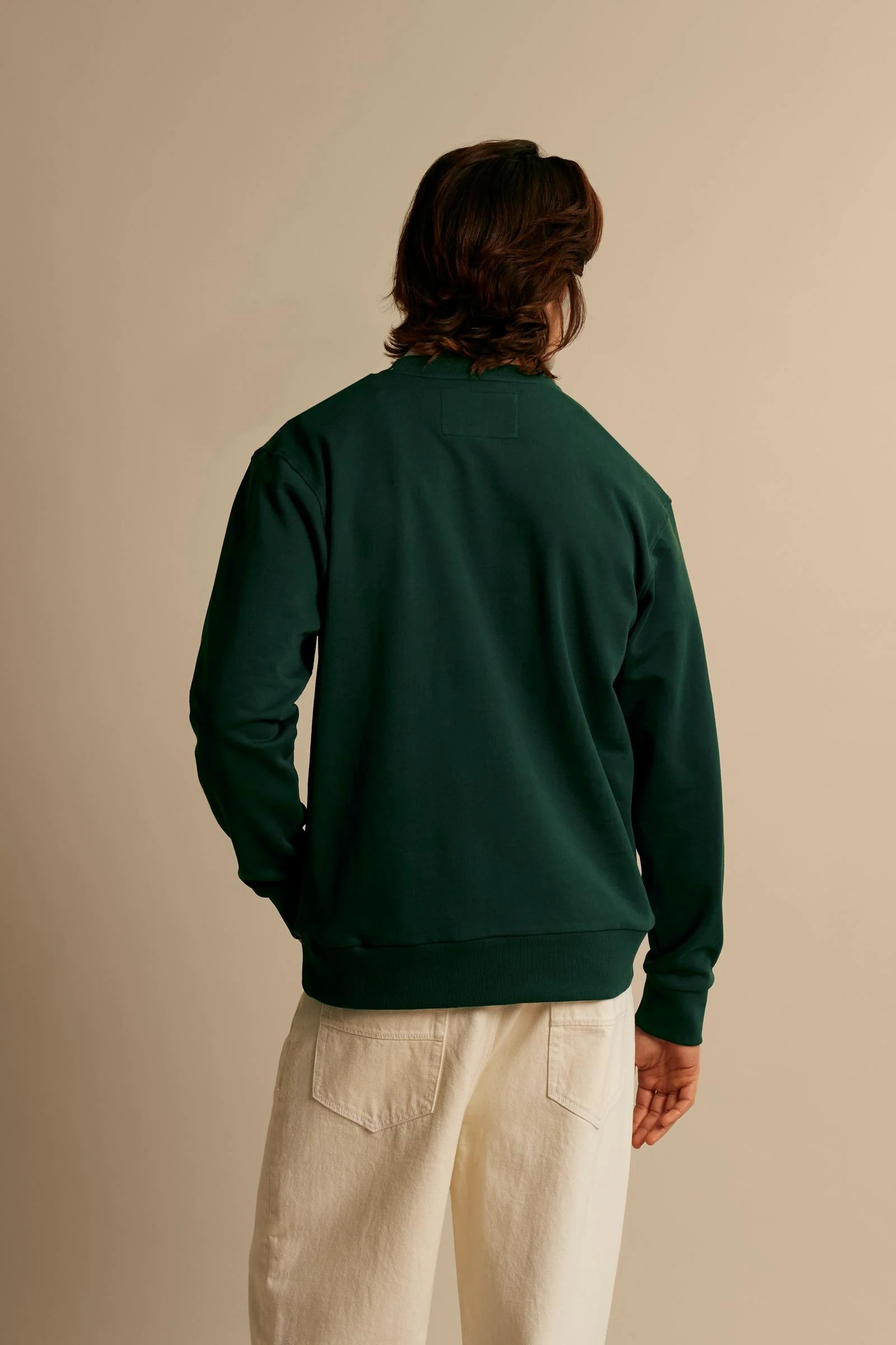 Herren Sweatshirt mit Rundhalsausschnitt aus French Terry mit Maxi-Logo - Chuy - Image 4