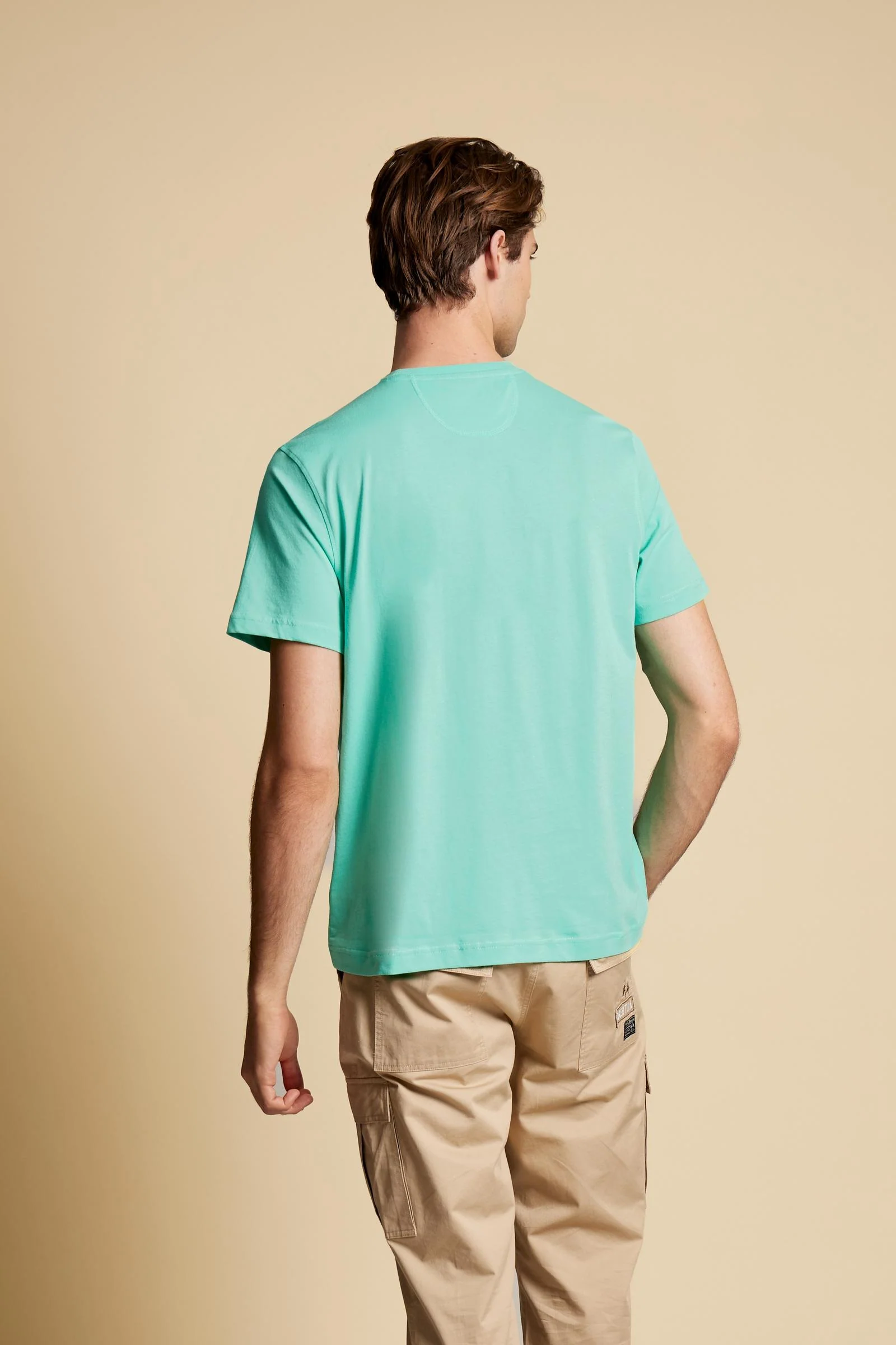 Herren T-Shirt aus Baumwolljersey mit kleinem Logo - Serge - Image 4