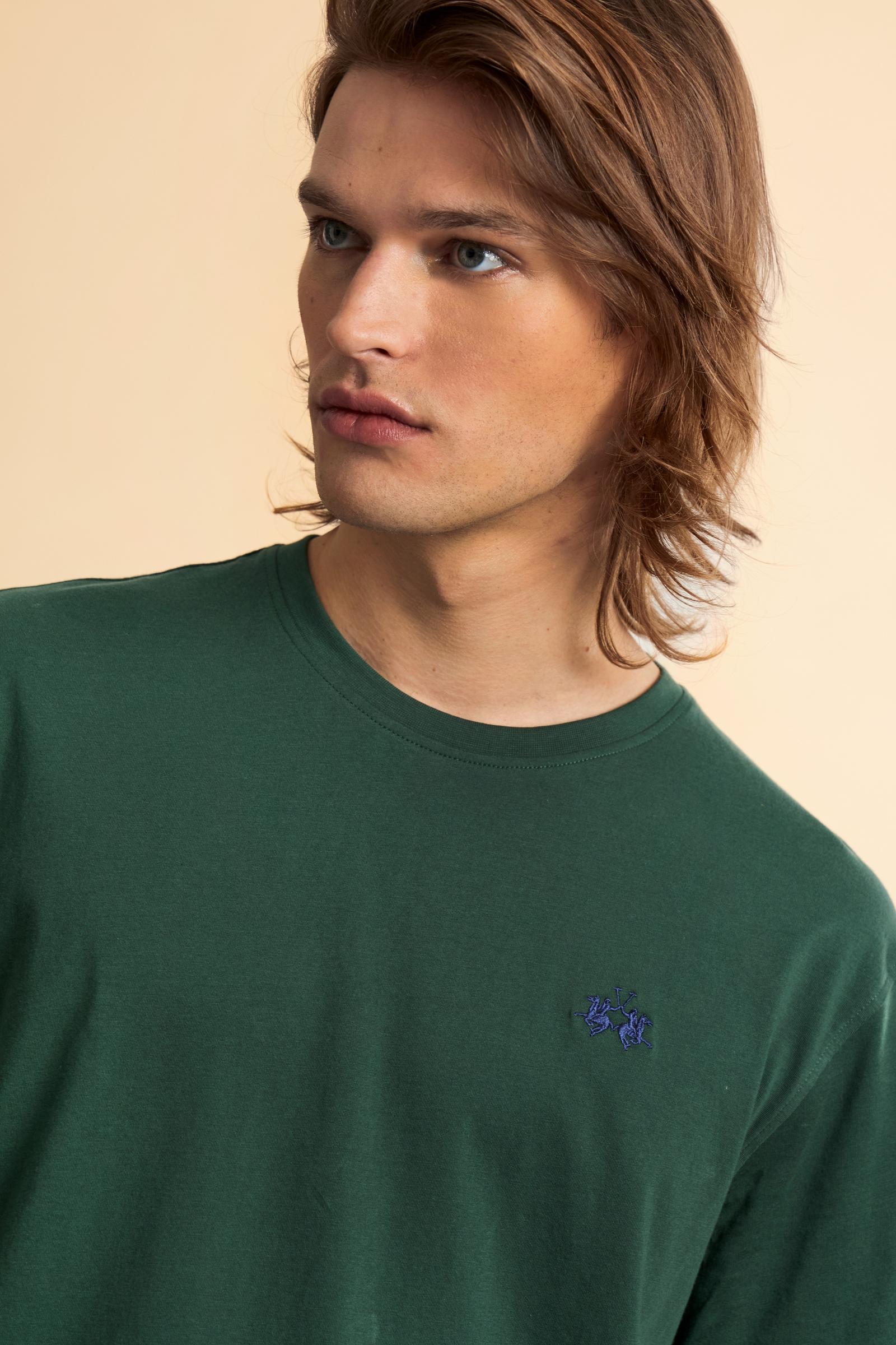 Herren T-Shirt aus Baumwolljersey mit kleinem Logo - Serge - Image 3