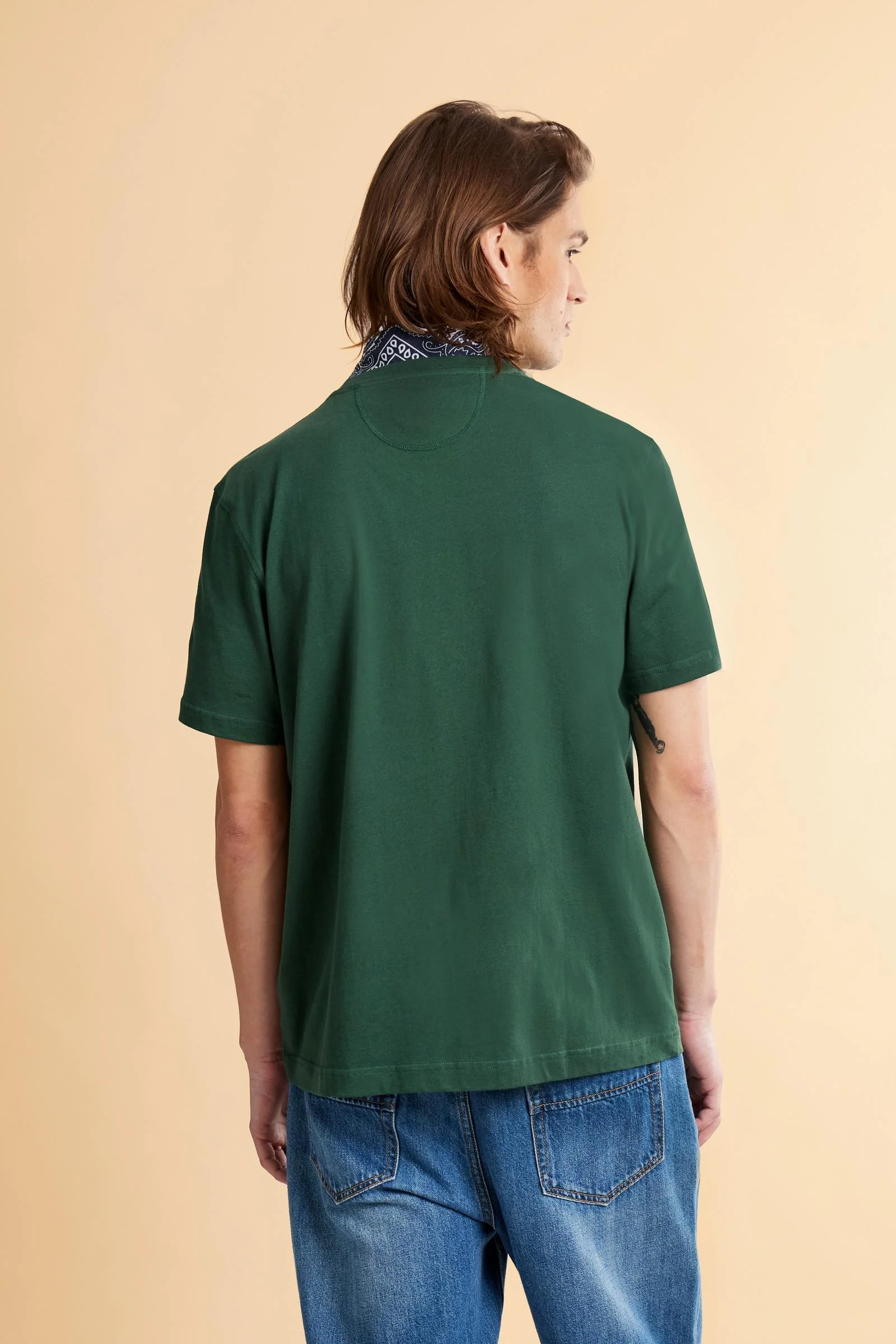 Herren T-Shirt aus Baumwolljersey mit kleinem Logo - Serge - Image 4
