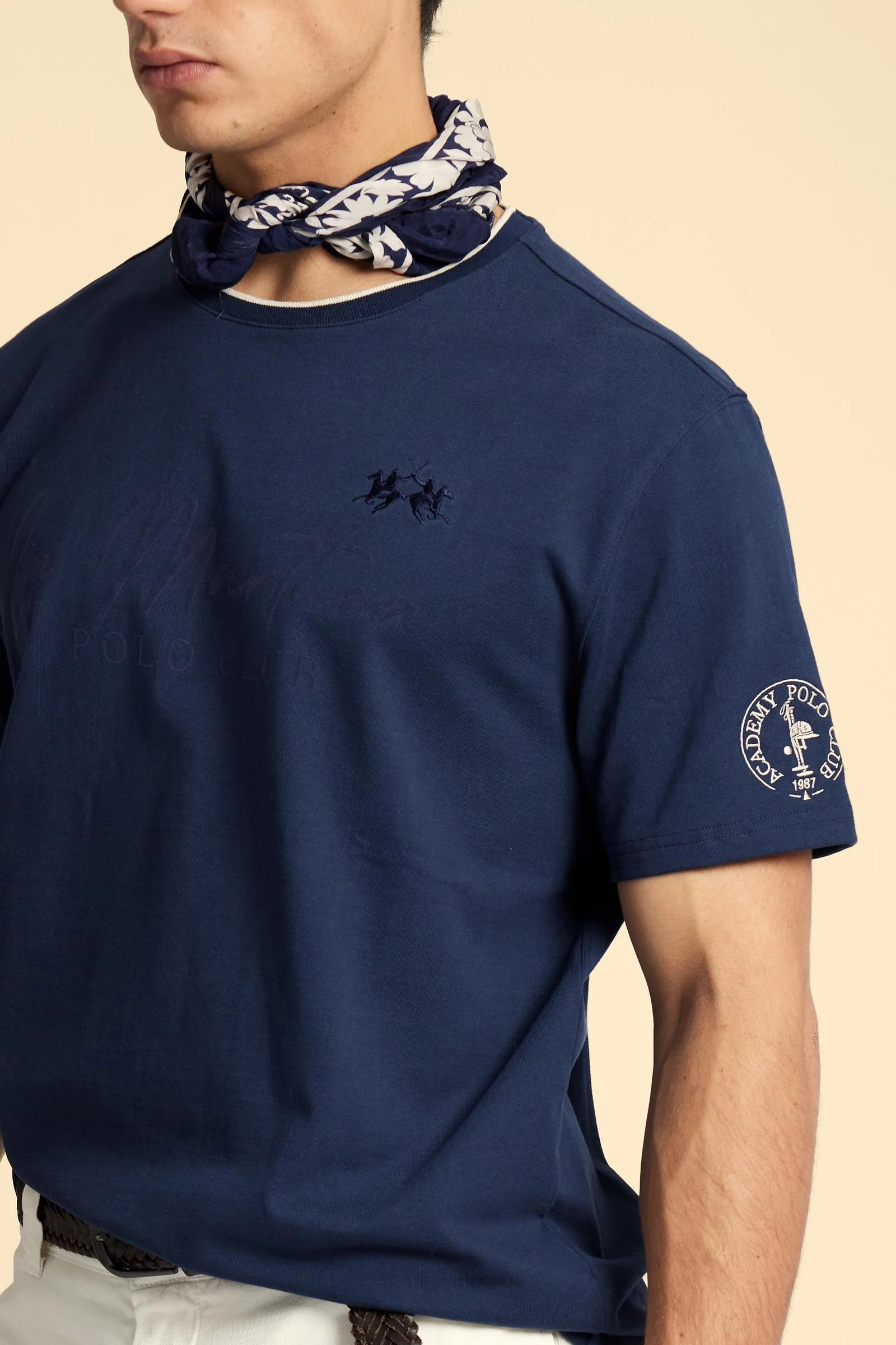Herren T-Shirt aus schwerem Jersey „Polo Club“ – Clodoveo - Image 3