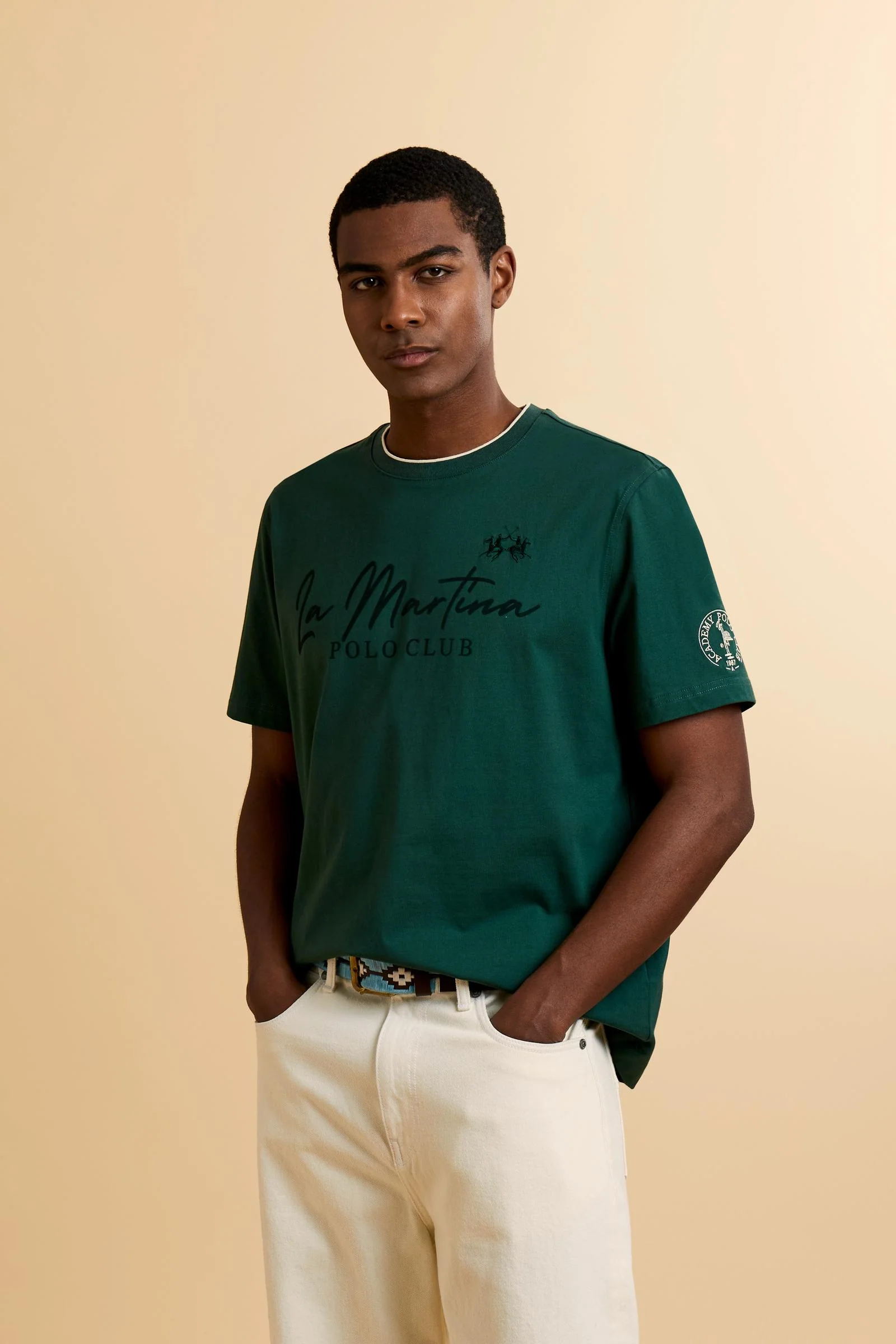 Herren T-Shirt aus schwerem Jersey „Polo Club“ – Clodoveo