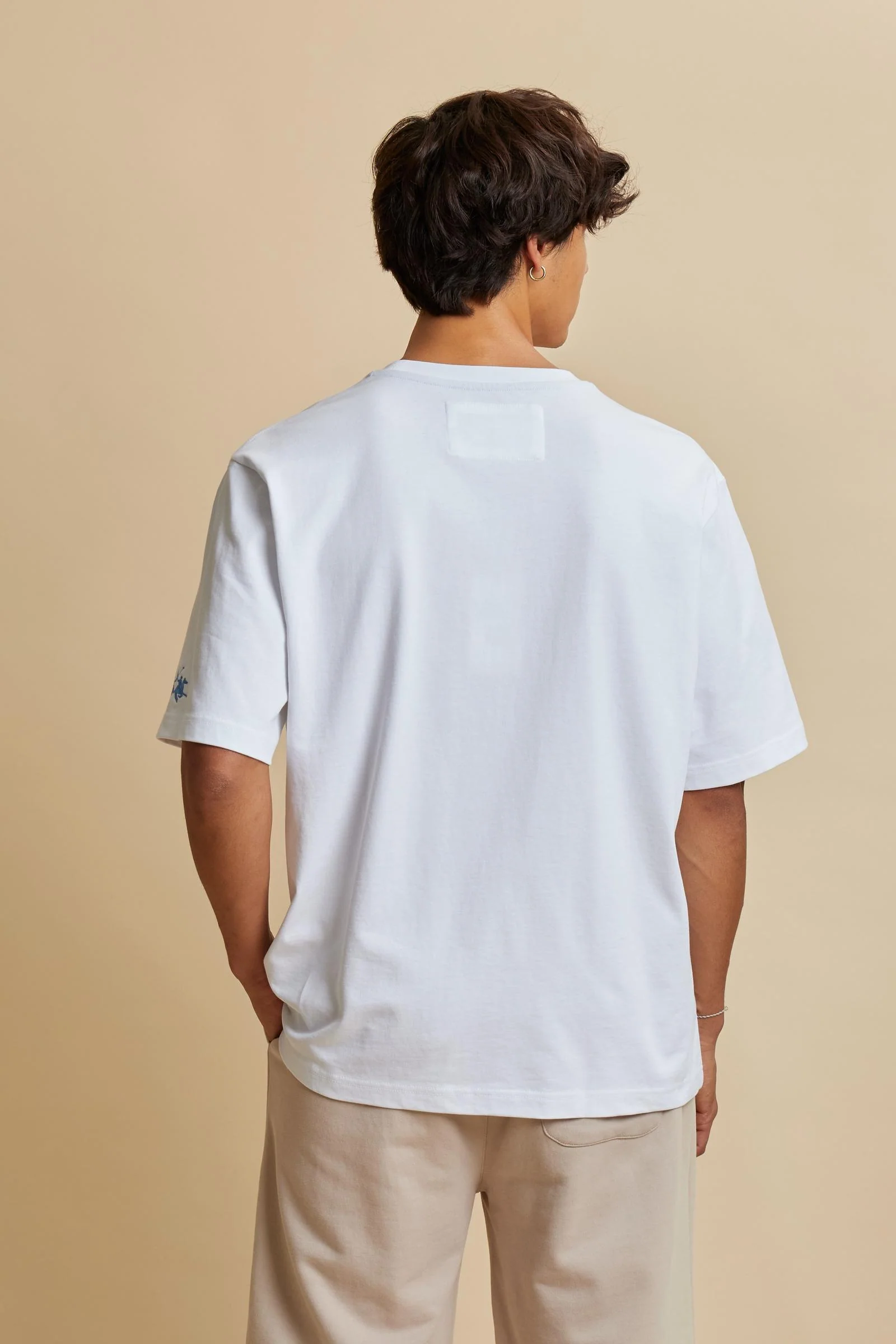 Herren-T-Shirt mit kurzen Ärmeln aus Baumwolljersey mit La Martina-Wappen - Ceferino - Image 4