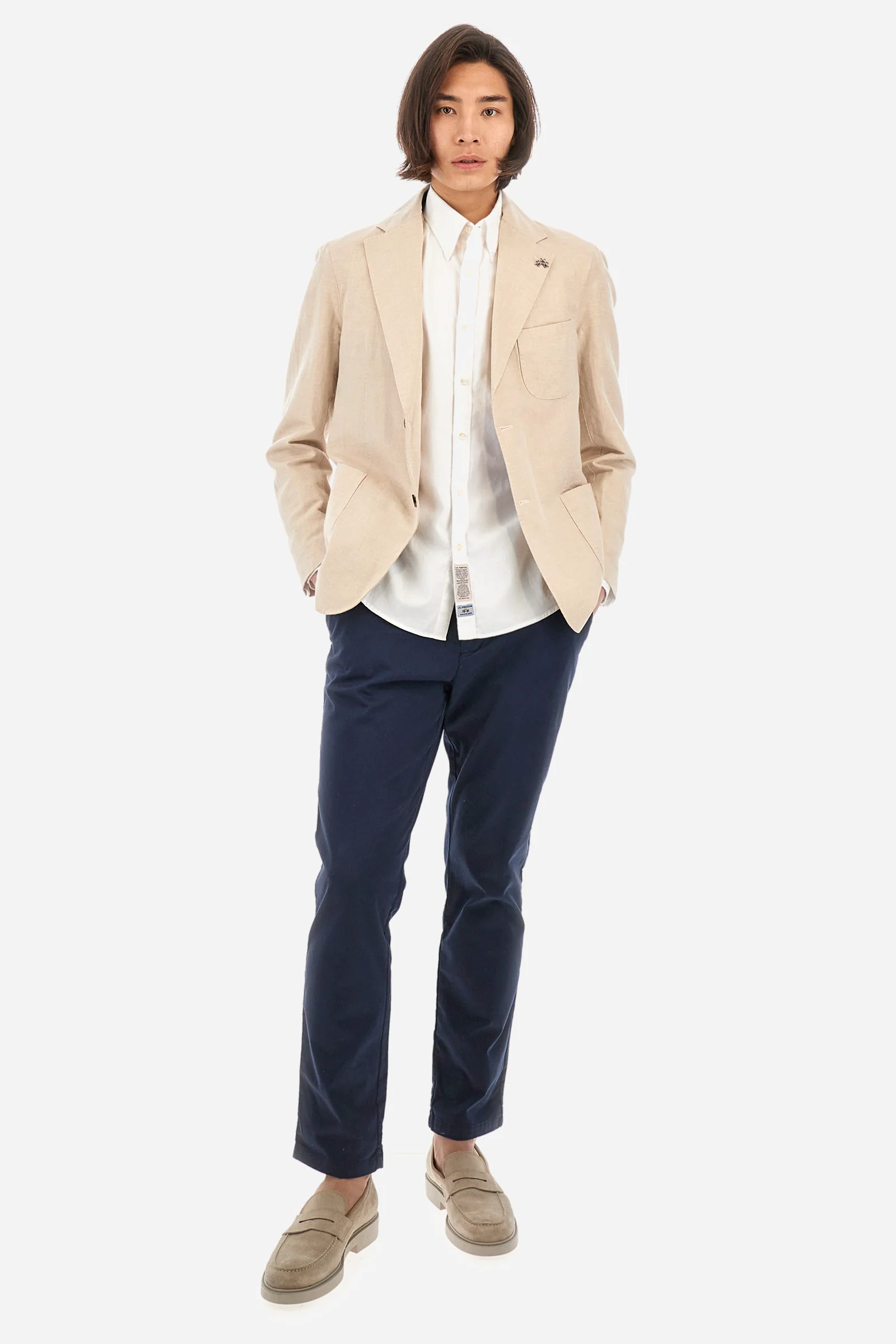 Herrenjacke aus Baumwoll-Leinen-Mix, Blazer-Modell im Regular Fit - Image 2