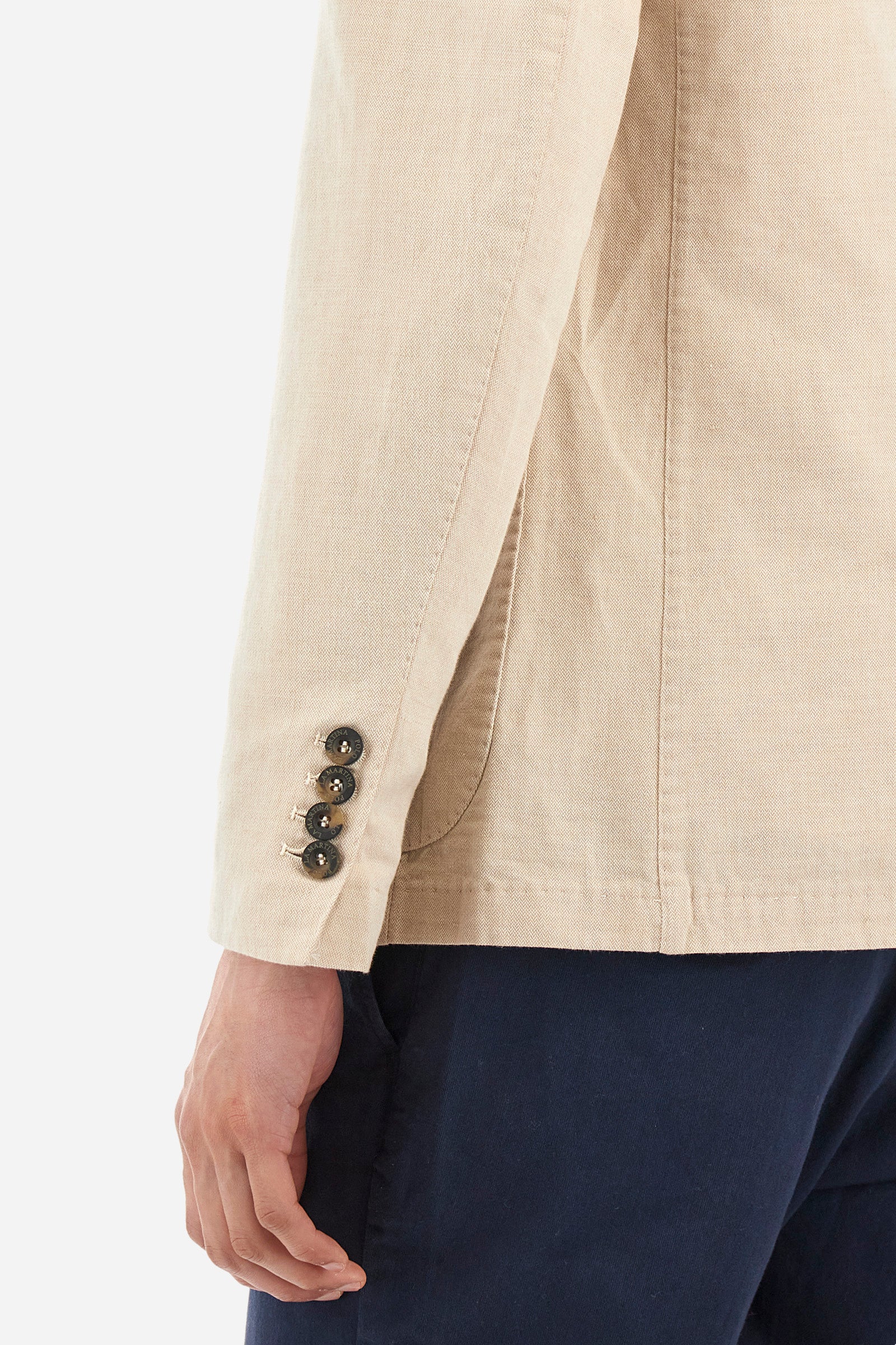 Herrenjacke aus Baumwoll-Leinen-Mix, Blazer-Modell im Regular Fit - Image 3