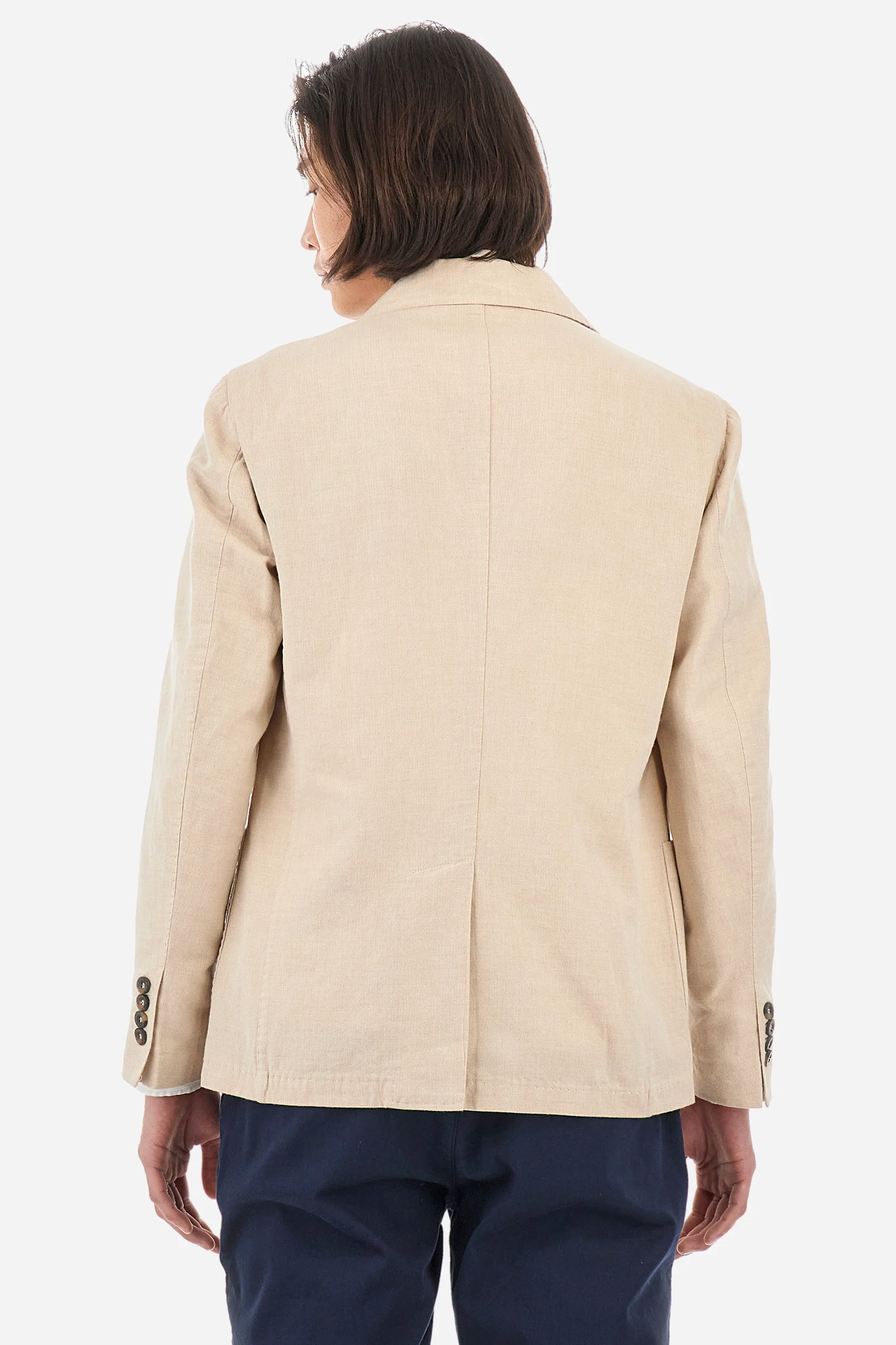 Herrenjacke aus Baumwoll-Leinen-Mix, Blazer-Modell im Regular Fit - Image 4