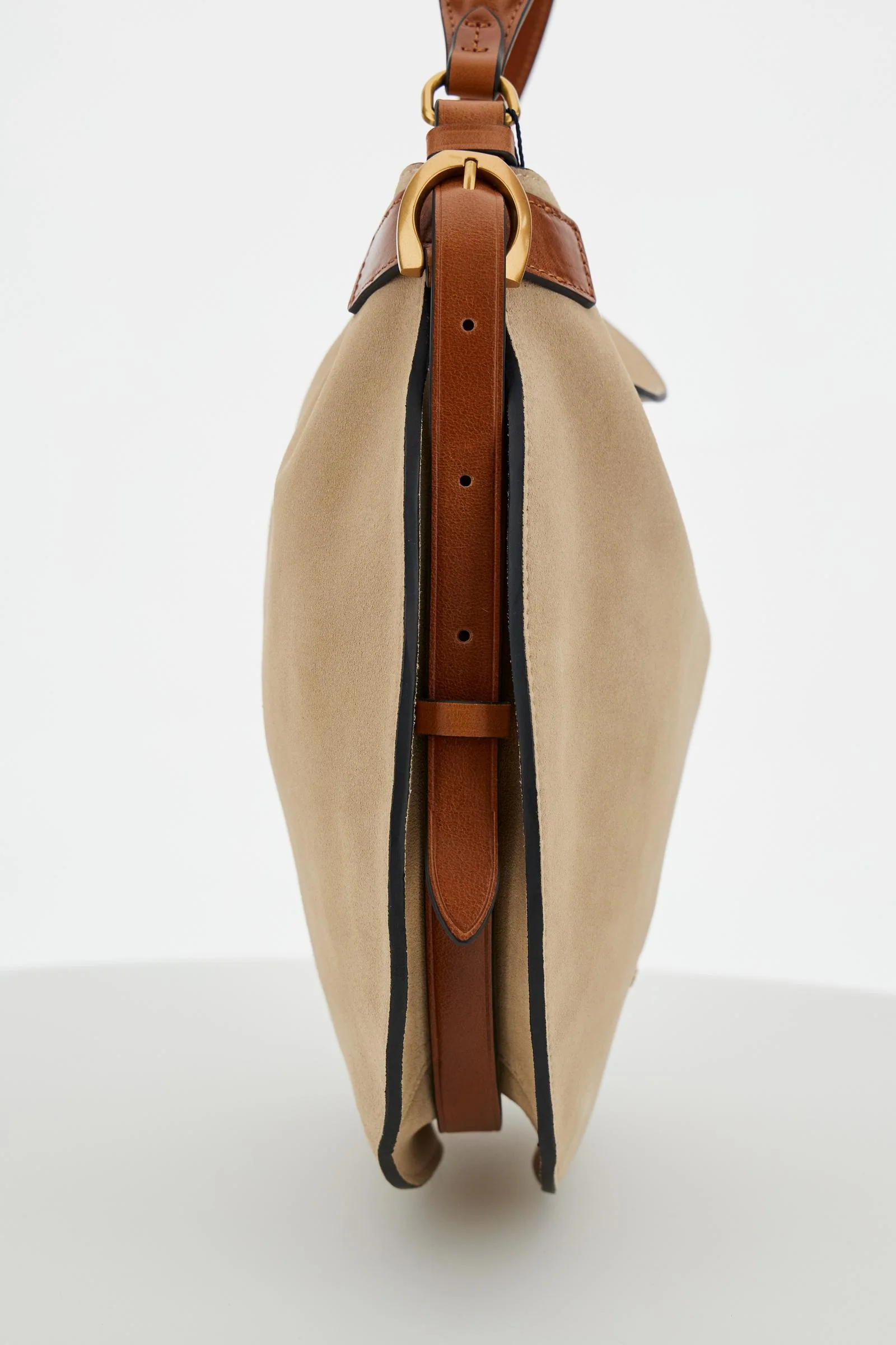 Hobo-Bag aus Veloursleder mit Lederdetails - Luna Hobo - Image 5