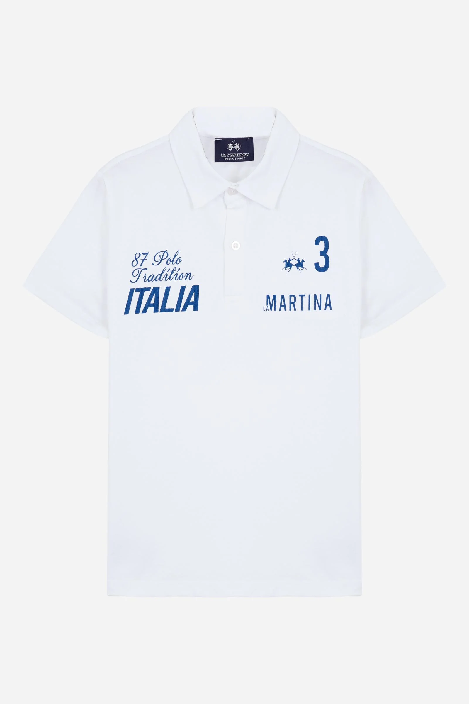 Jungen-Poloshirt aus Baumwolle Team Italia