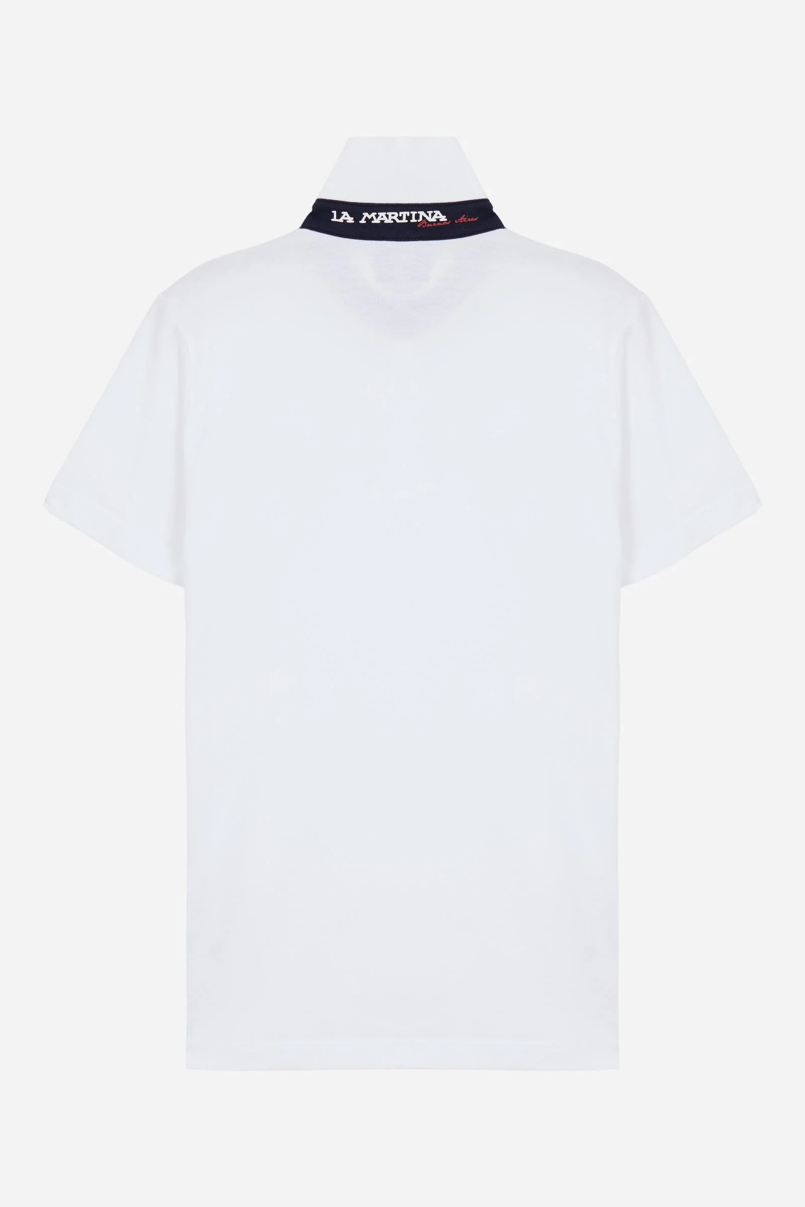 Jungen-Poloshirt aus Piqué mit mehrfarbigem Logo - Image 2