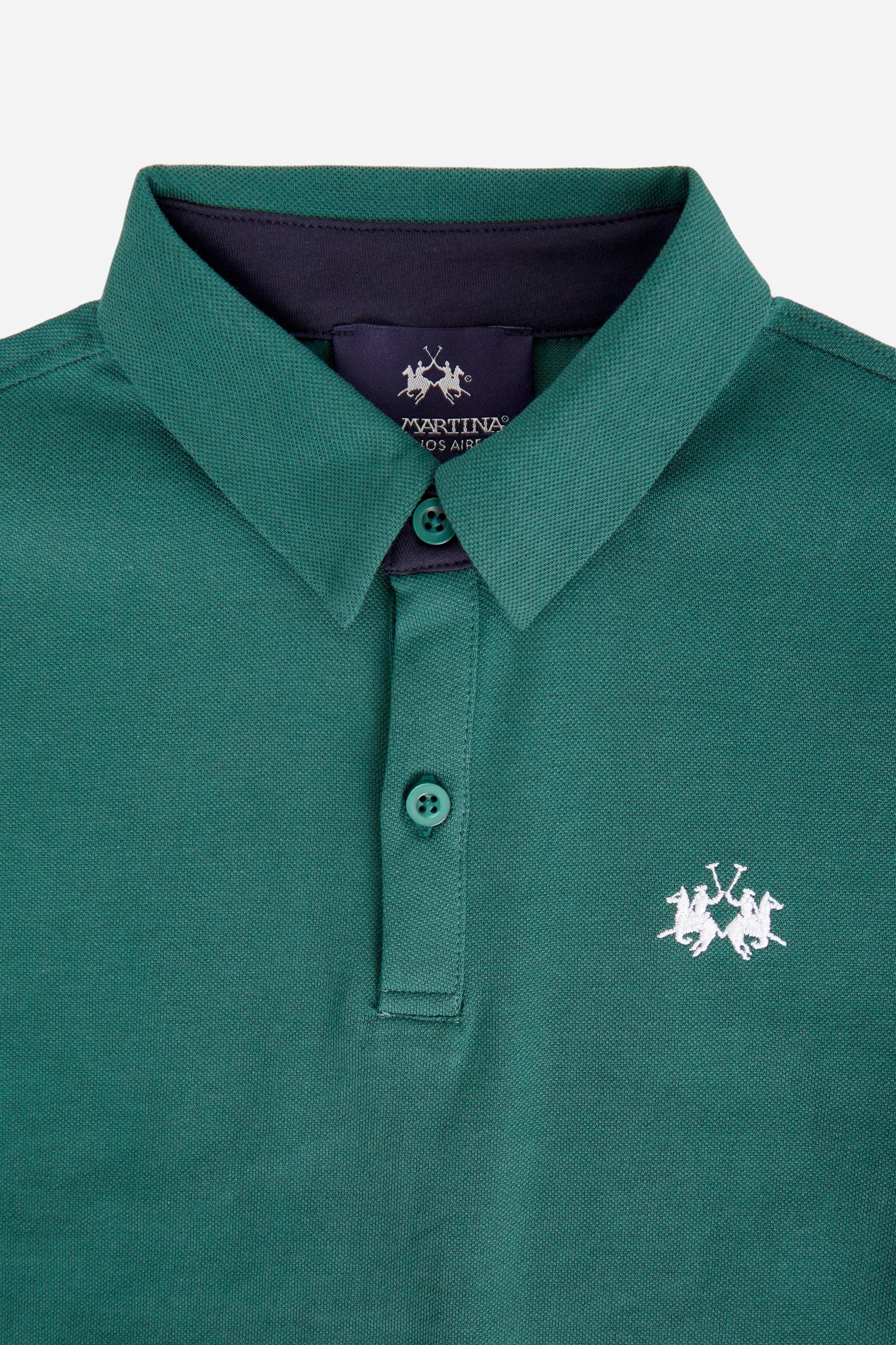 Jungen-Poloshirt aus Piqué mit mehrfarbigem Logo - Image 3