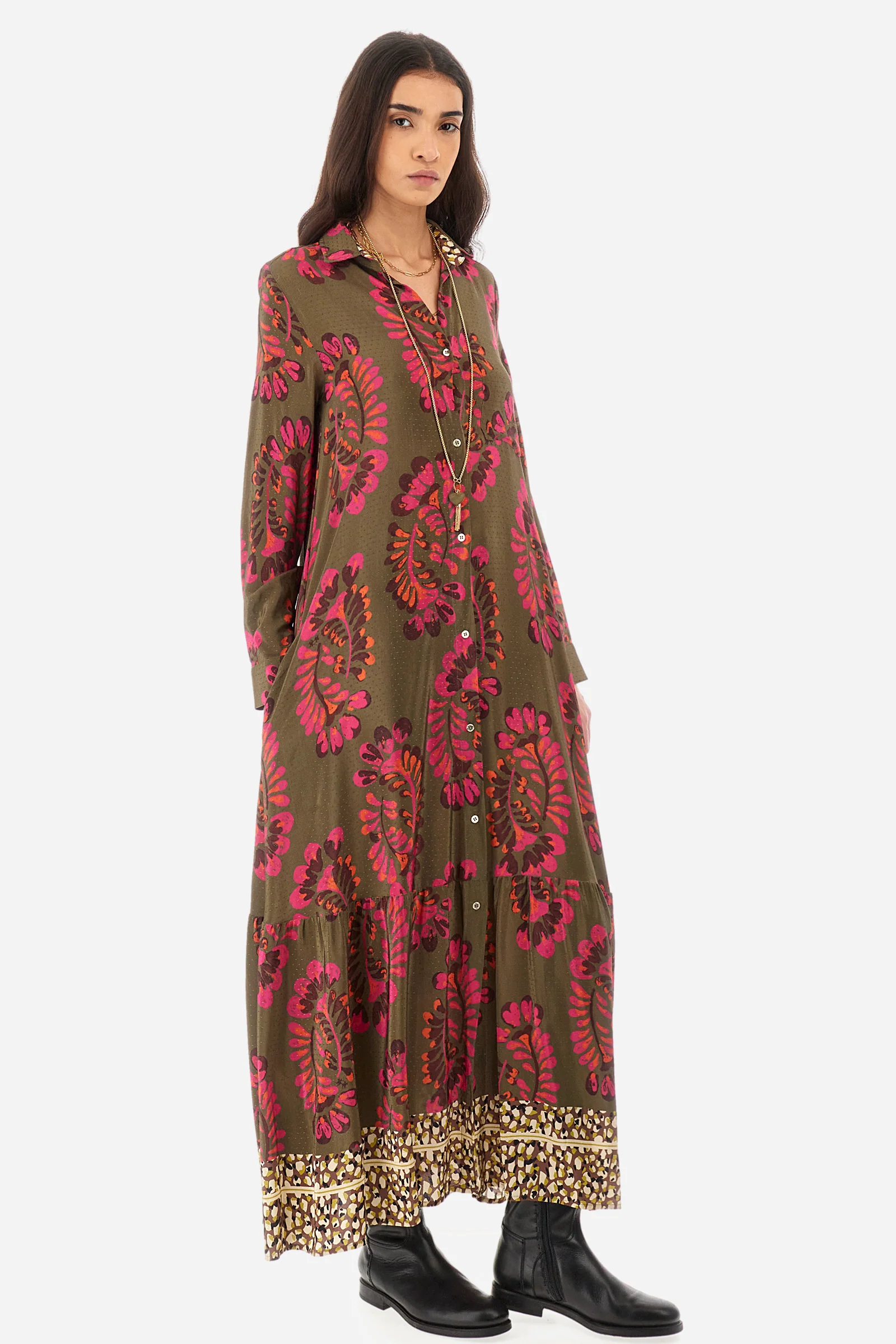 Kleid aus Synthetikgewebe Regular Fit - Yasmeena