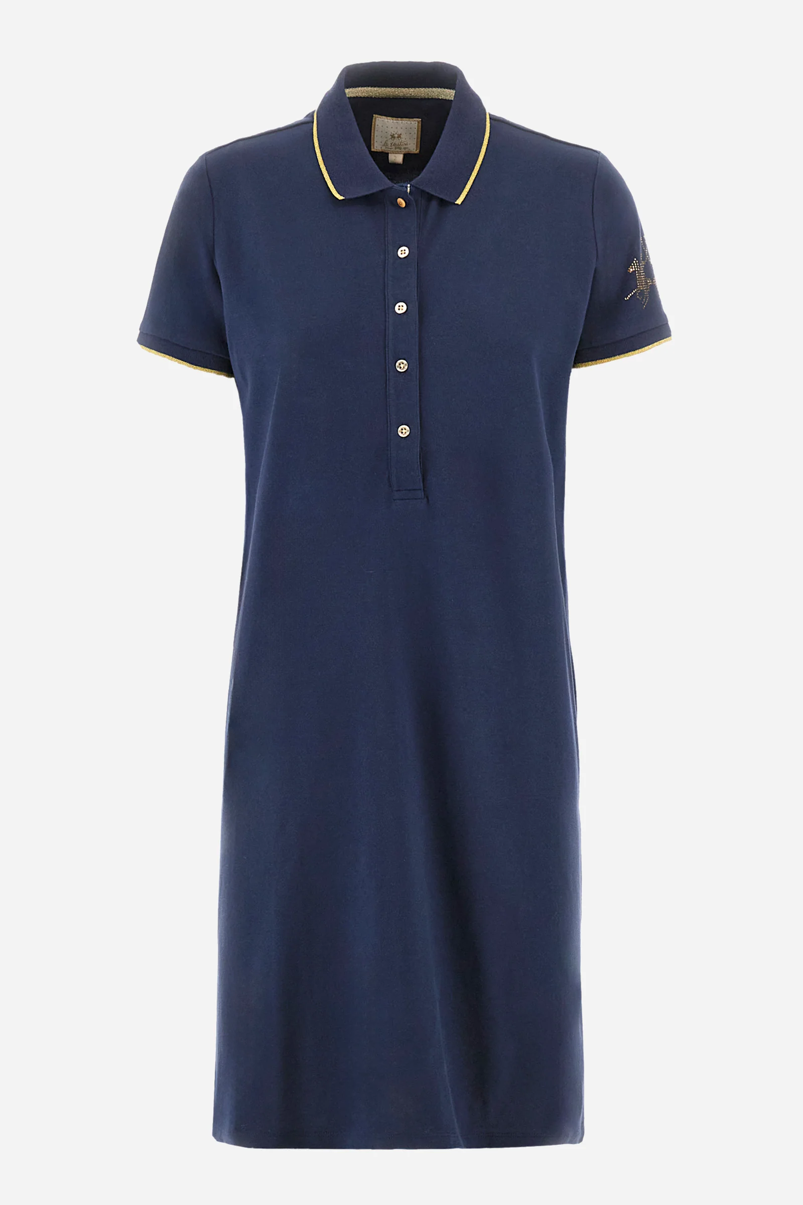 Kurzärmeliges Kleid aus Stretch-Baumwolle Regular Fit – Yashila - Image 5