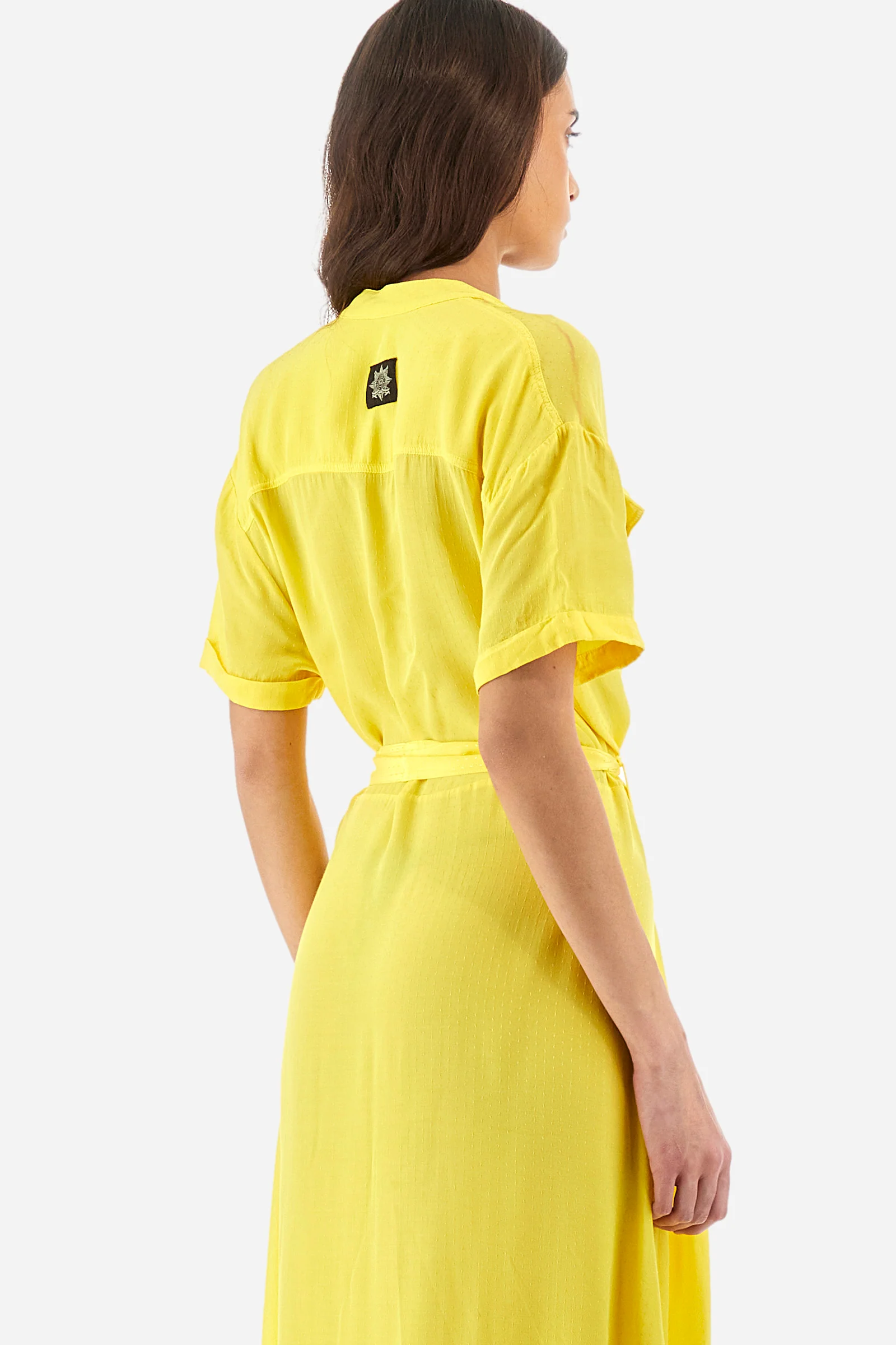 Kurzärmeliges Kleid aus Synthetikgewebe Regular Fit - Yazenia - Image 2