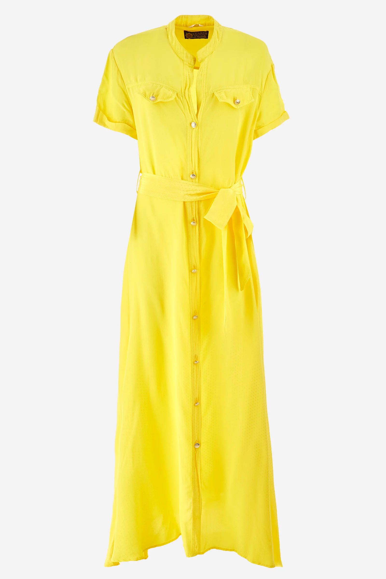 Kurzärmeliges Kleid aus Synthetikgewebe Regular Fit - Yazenia - Image 5