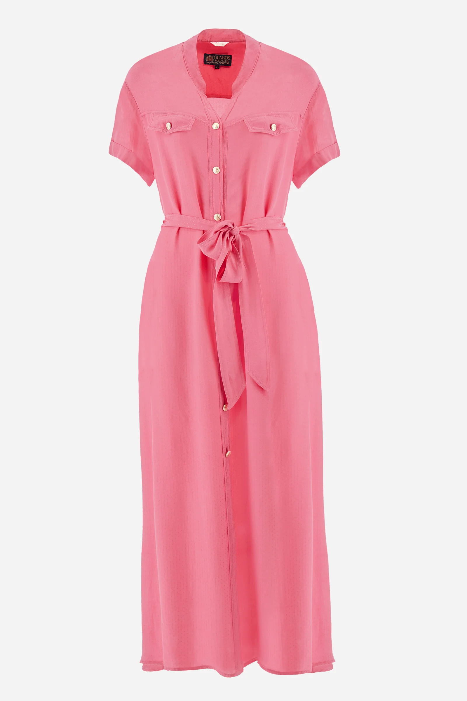Kurzärmeliges Kleid aus Synthetikgewebe Regular Fit - Yazenia - Image 5