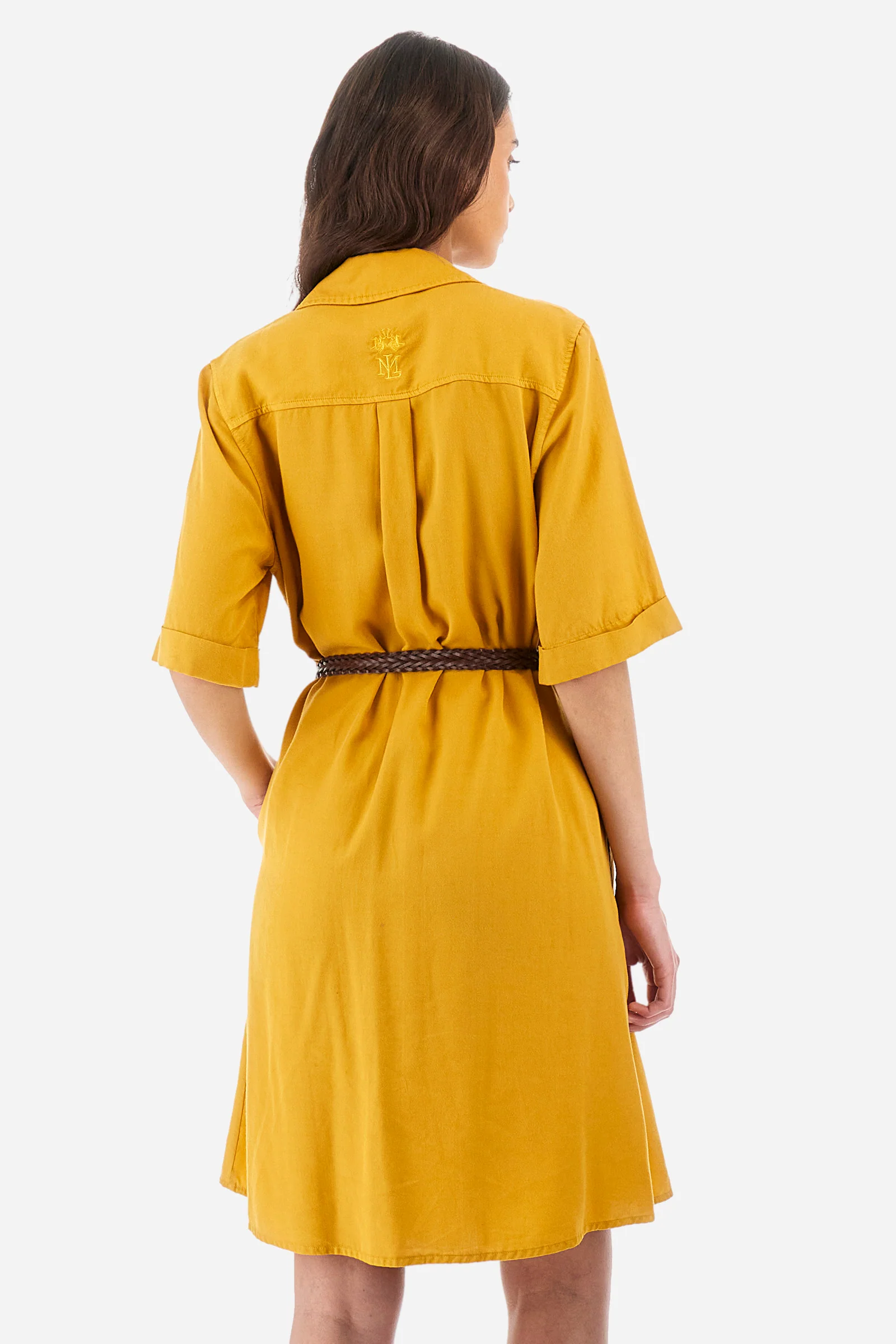 Kurzärmeliges Kleid aus Tencel - Yeruscha - Image 4