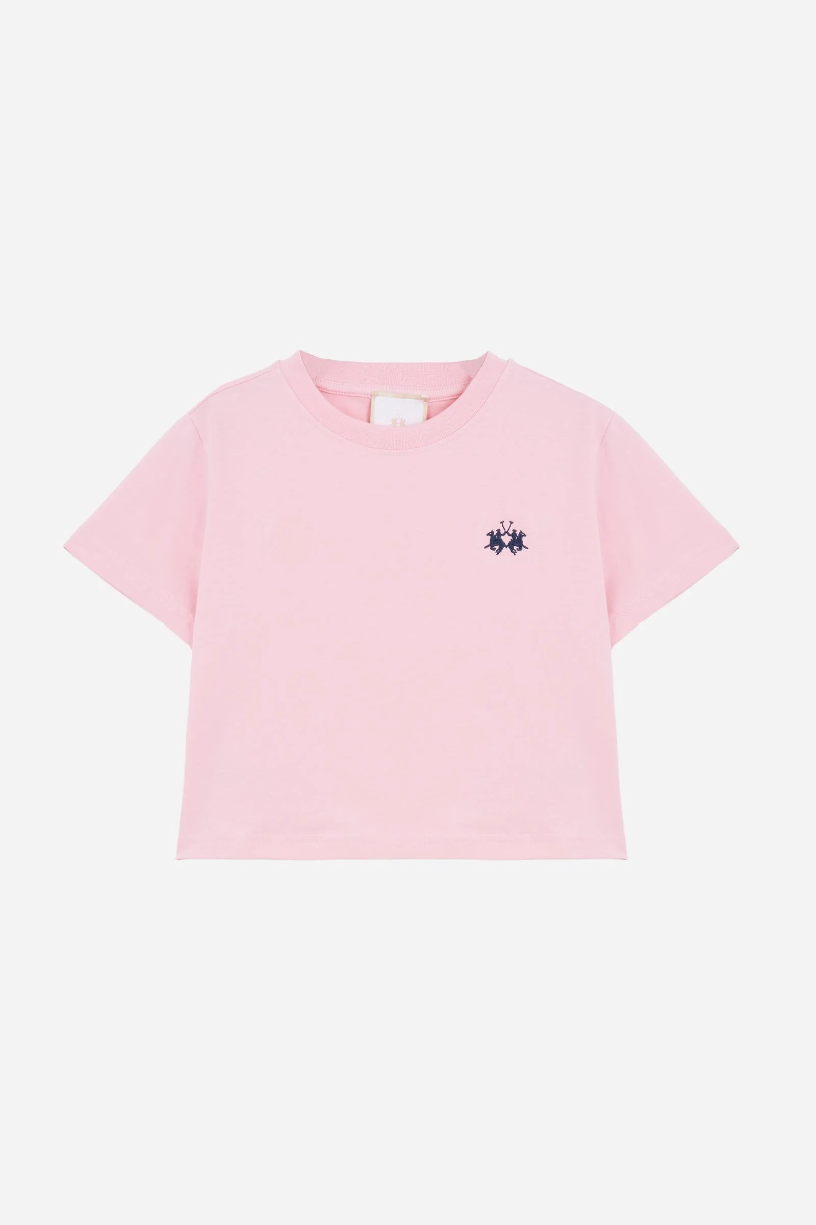 Mädchen-T-Shirt aus Baumwolle mit kleinem Logo