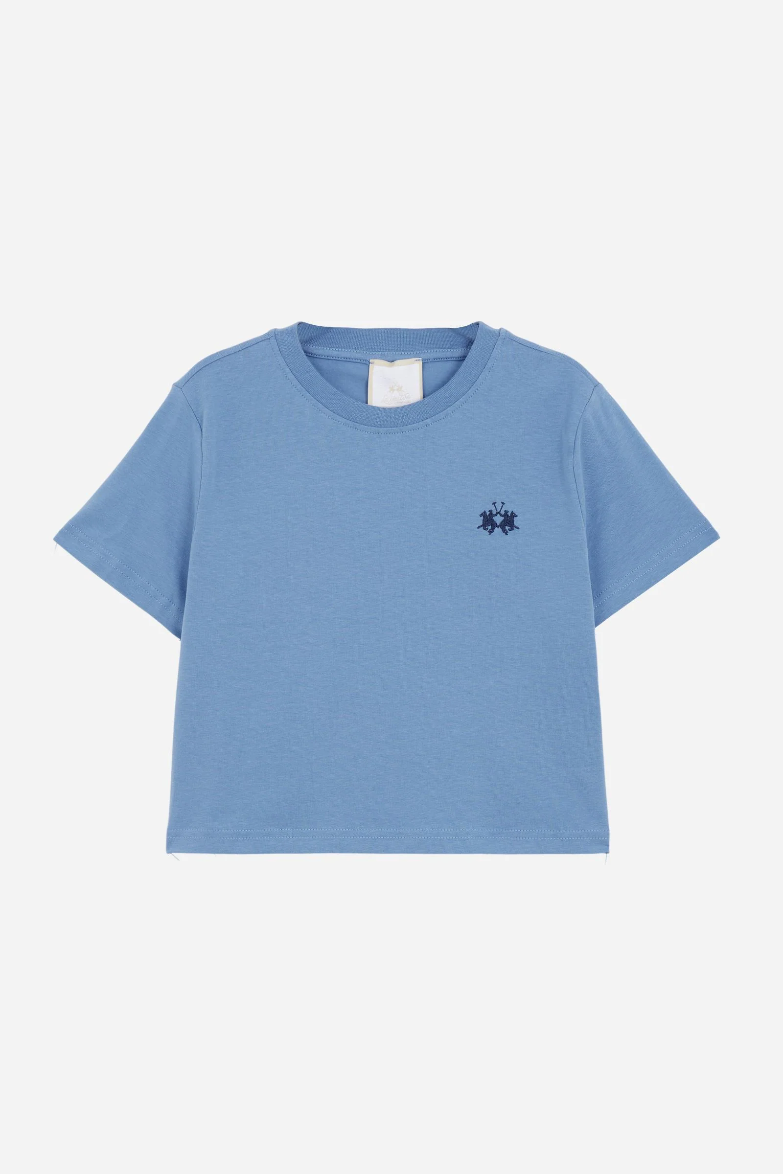 Mädchen-T-Shirt aus Baumwolle mit kleinem Logo